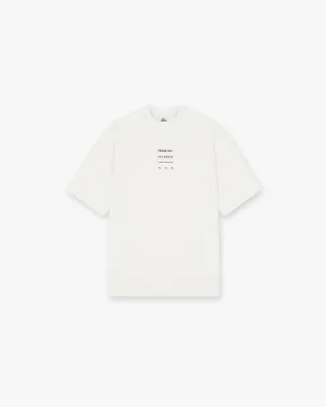 247 Uprising Oversized T-Shirt - Flat White Breathable Comfort Design Soft Base