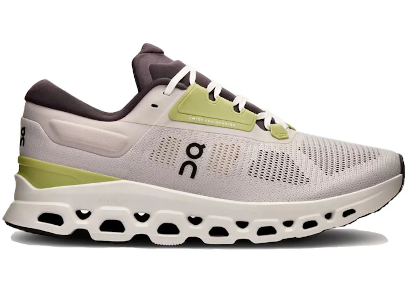 On Running Cloudstratus 3 Pearl Ivory Durable Footwear carbon fiber plate shoe detail