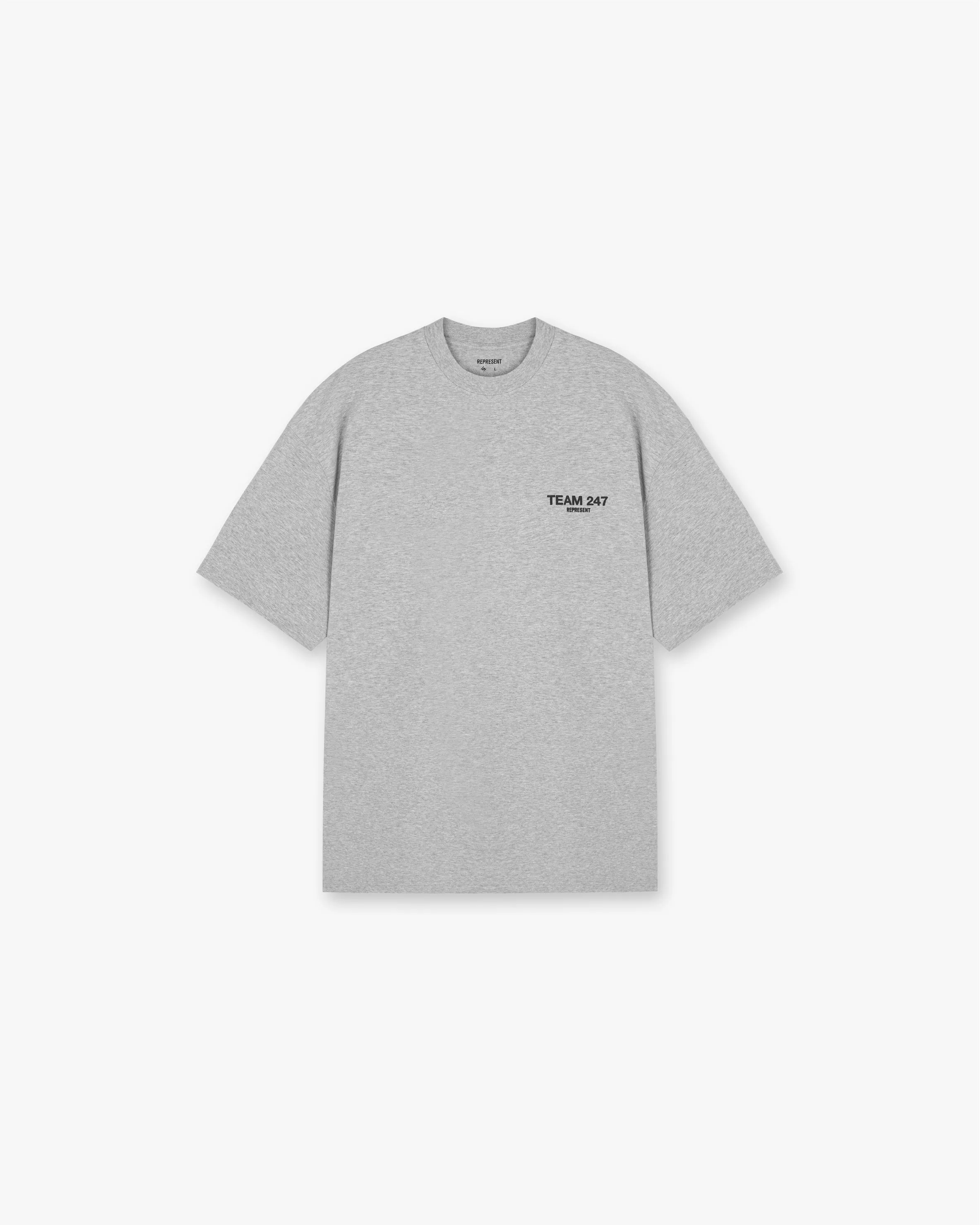 Classic Crew Neck Team 247 Oversized T-Shirt - Ash Grey
