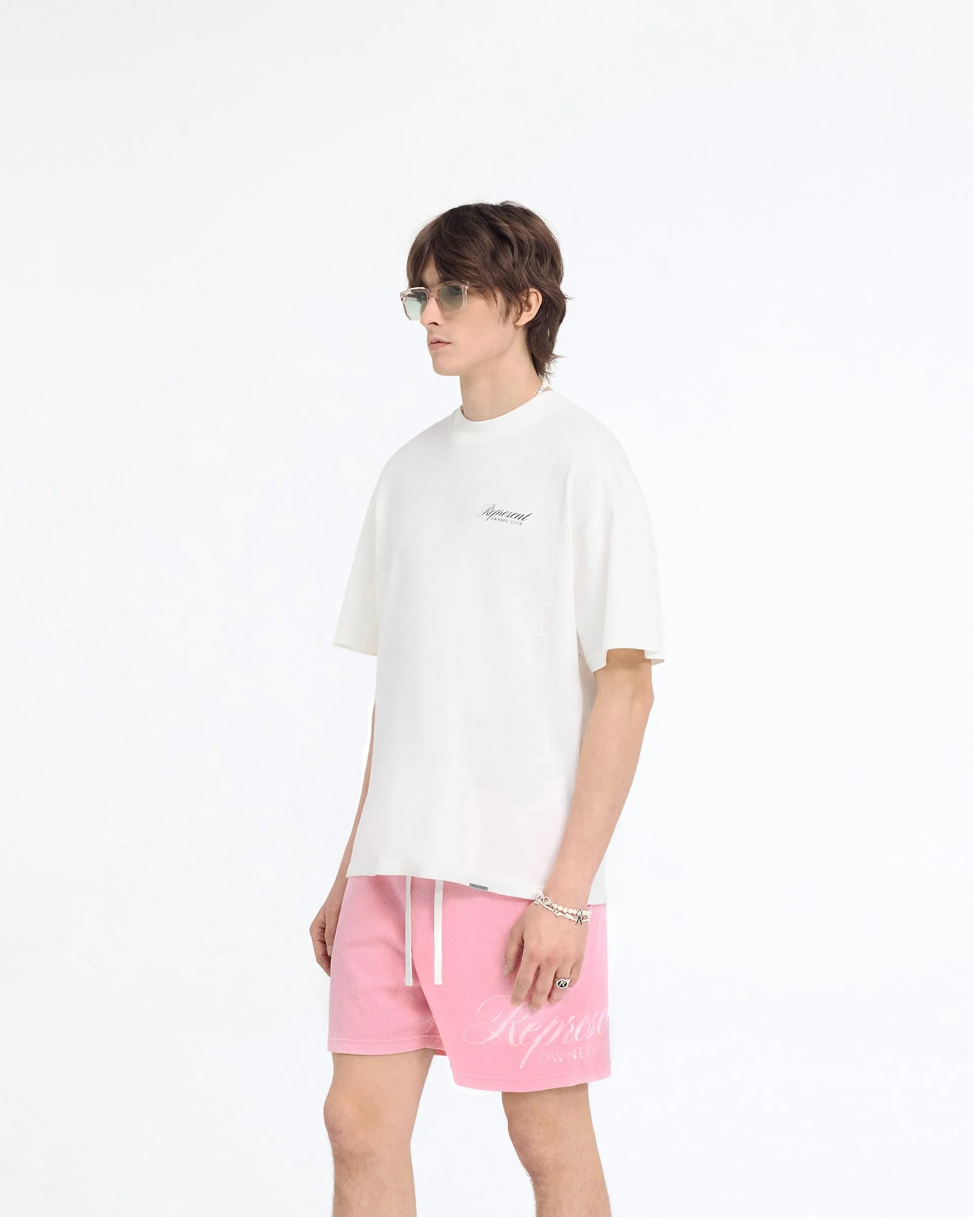 Everyday Comfort Represent Owners Club Script T-Shirt - Flat White