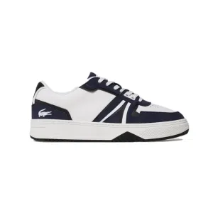 LACOSTE 7-45SMA0036042 L001 123 MN'S (Medium) White/Navy Leather & Synthetic Lifestyle Shoes Black Edge Shock Absorbing Midsole