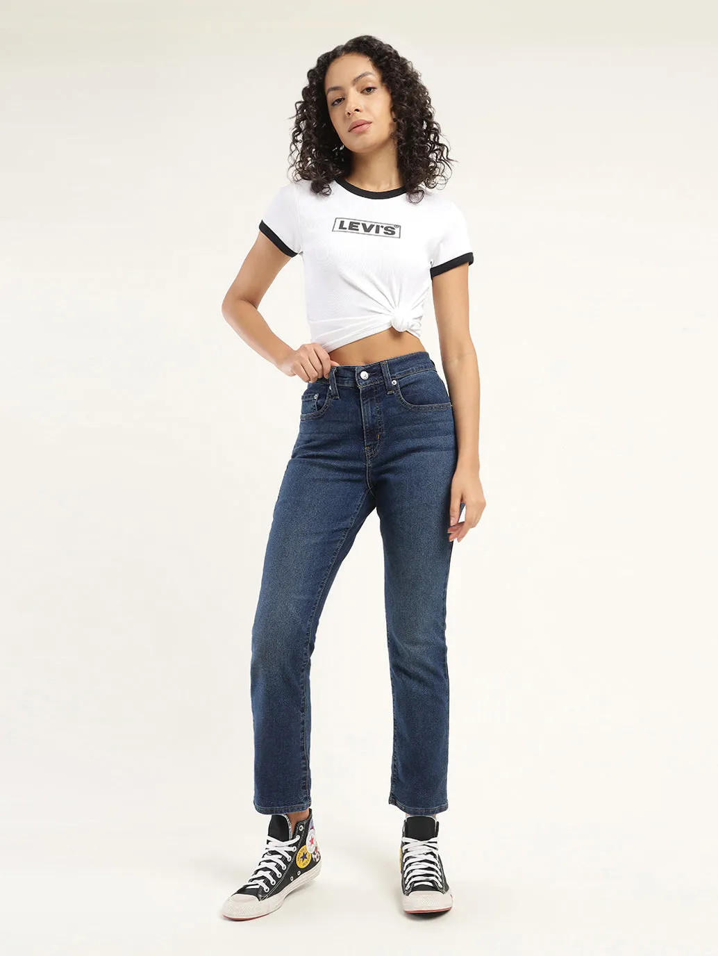 Spring Mood Brunch Outfit Formal Women's 724 Blue Straight Fit High Rise Jeans