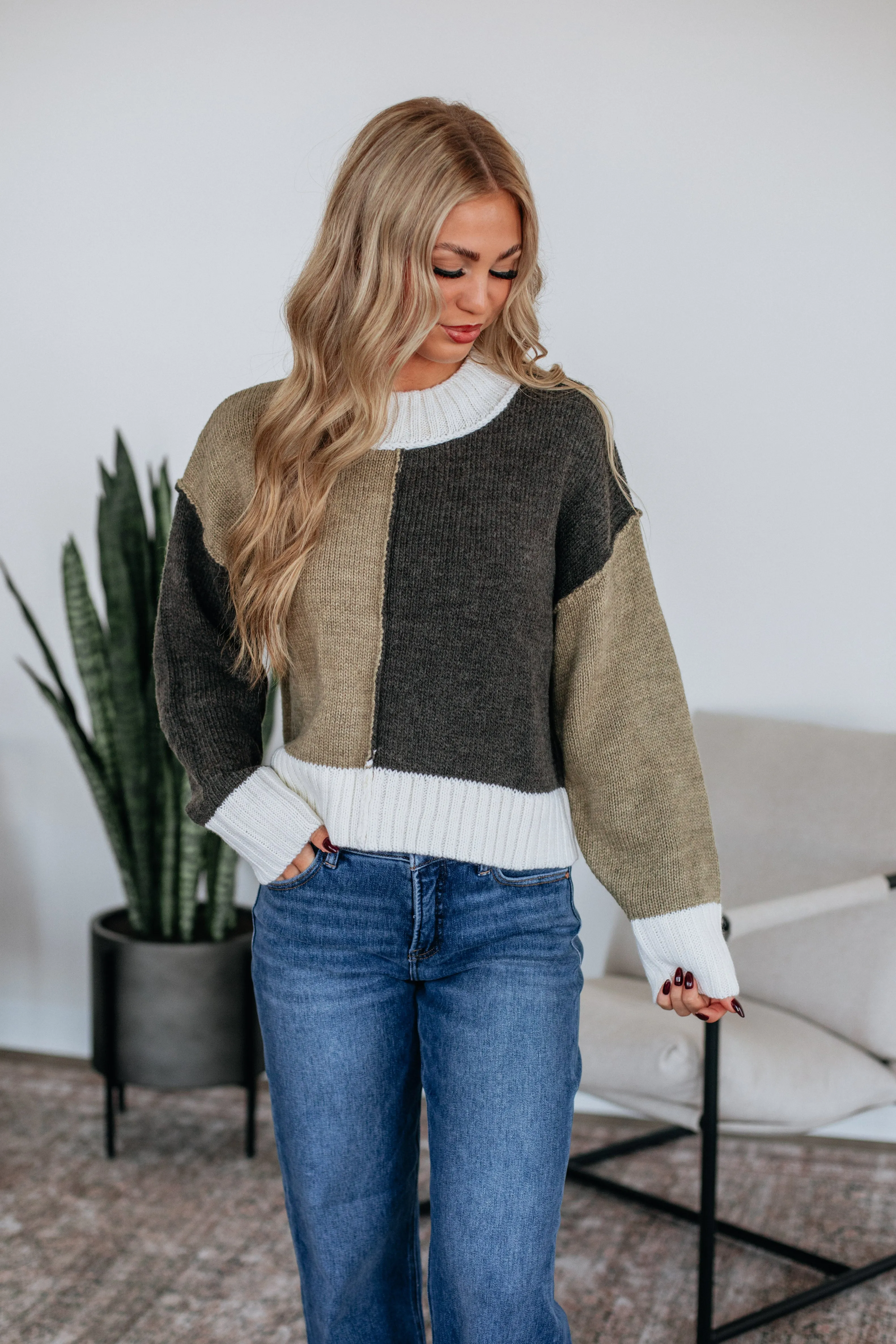 Franny Colorblock Sweater Anti Pilling Finish