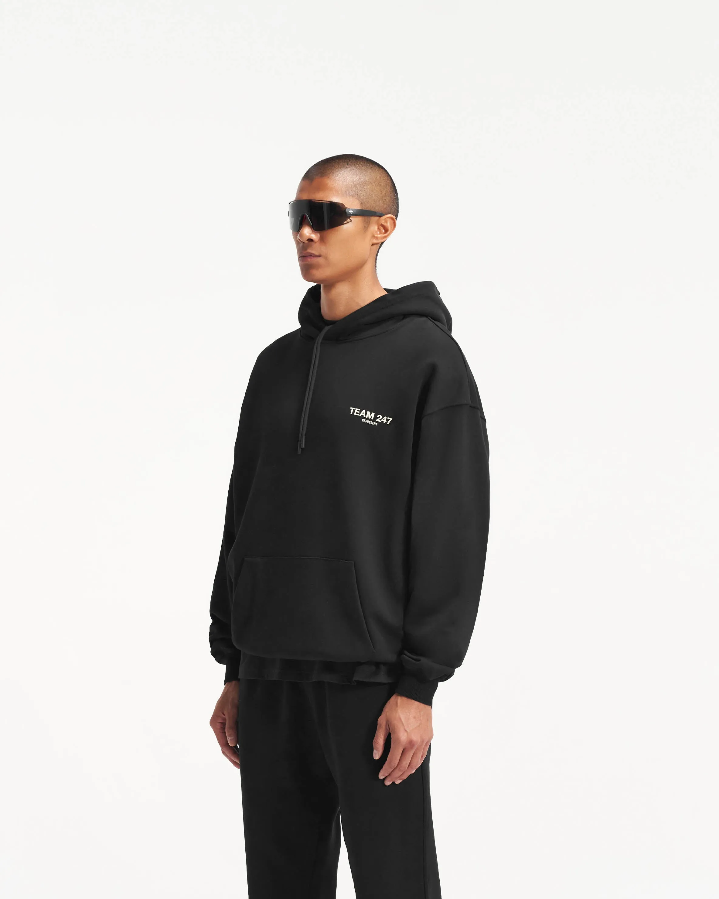 Chill Vibes Trendy Outfit Team 247 Oversized Hoodie - Black