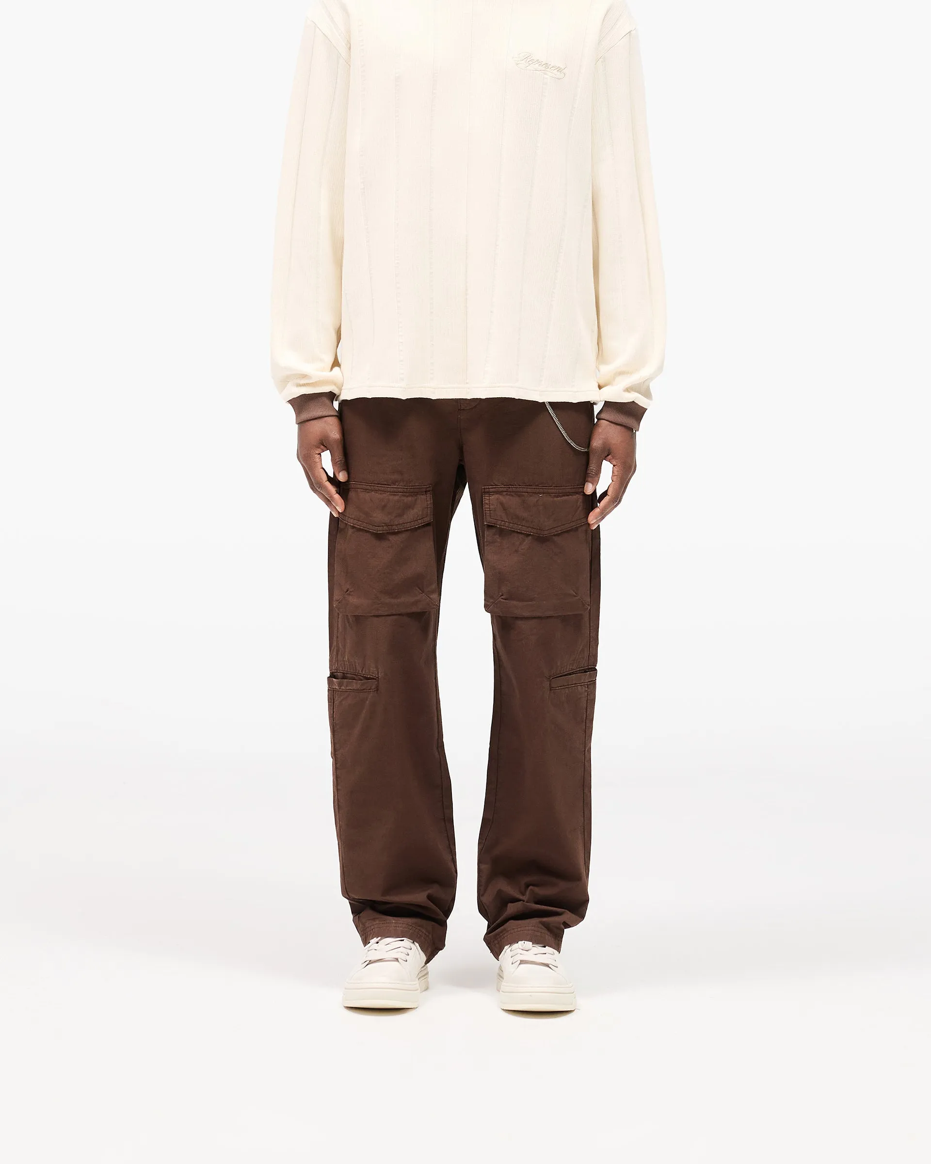 Versatile Layering Supportive Waistband Front Pocket Cargo Pant - Tobacco