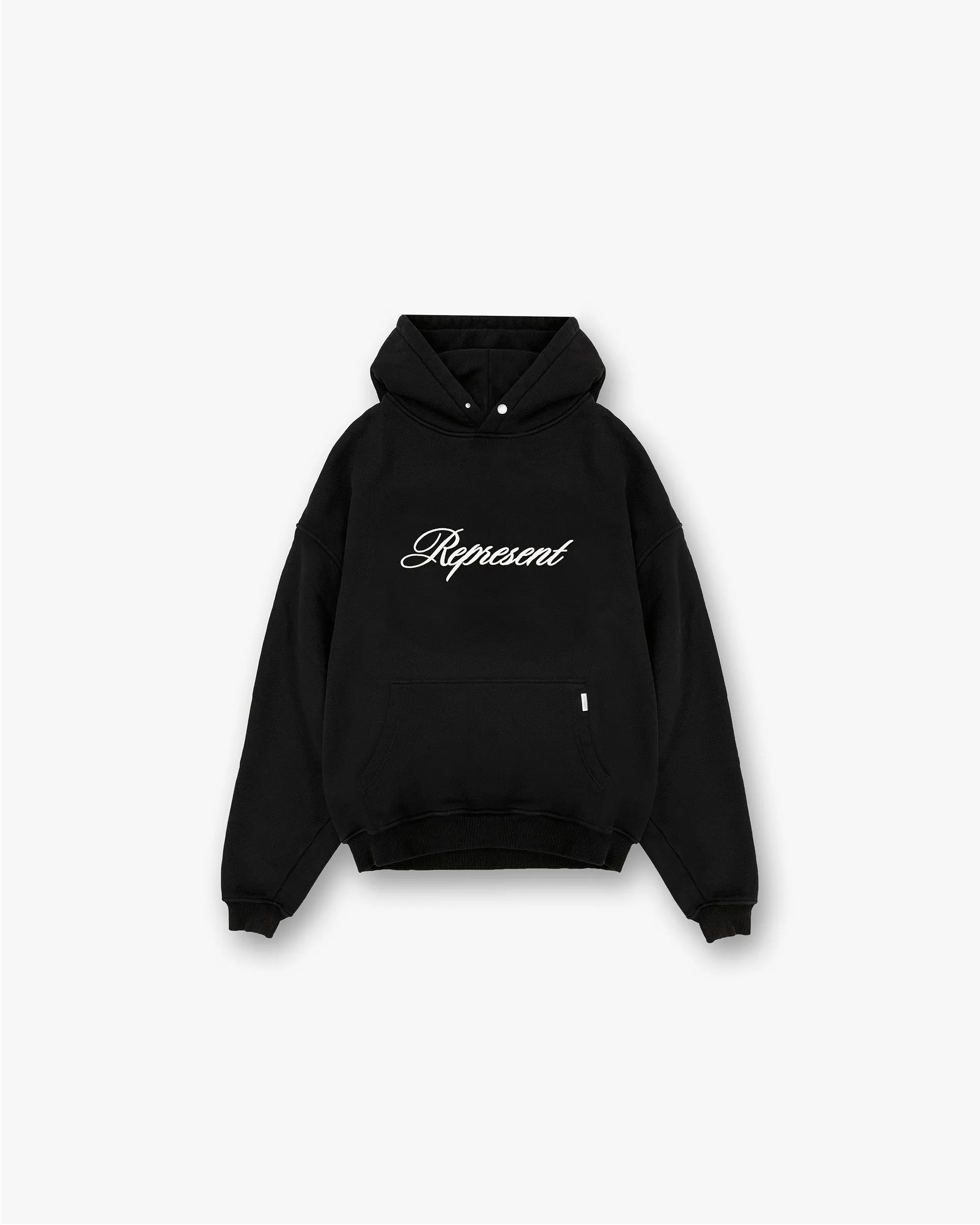 City Cool fit for home Script Logo Hoodie - Black