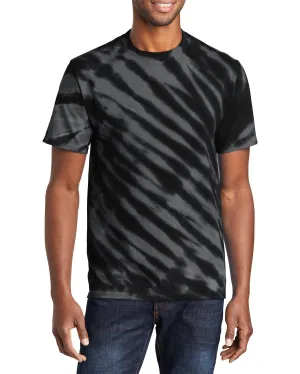 JustBlanks Men's Short Sleeve Tie-Dye T-Shirt - Tiger Stripe Luxurious Breathable Fit Design