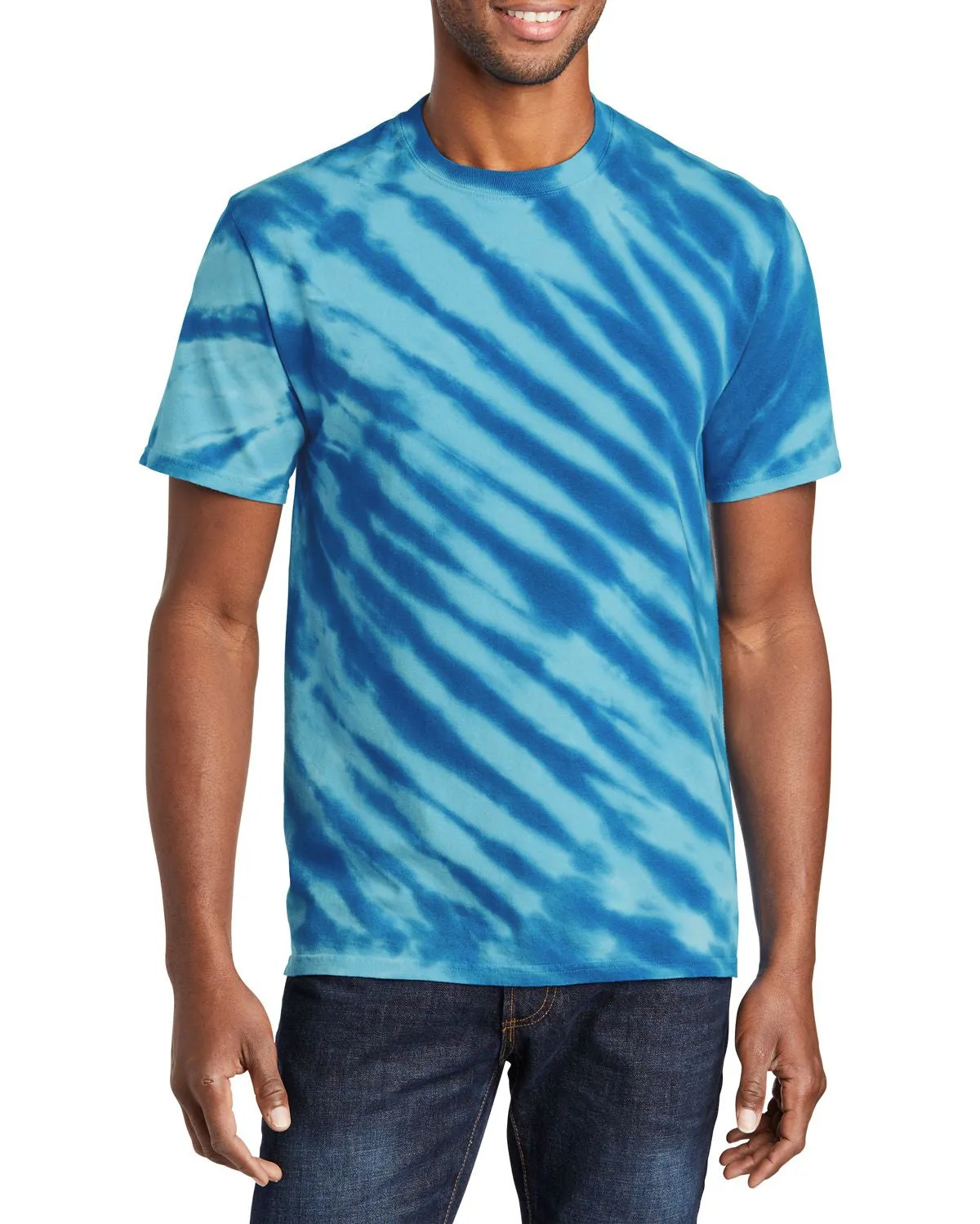 Long Sleeve Limited Edition JustBlanks Men's Short Sleeve Tie-Dye T-Shirt - Tiger Stripe