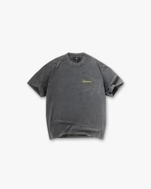 Script Logo T-Shirt - Vintage Grey Essential Wear
