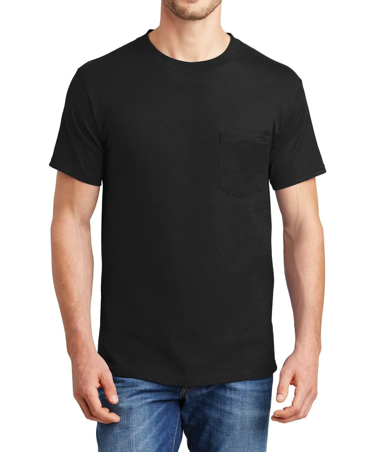 Crew neck classic Chill Mode JustBlanks Men's Short Sleeve Performance Pocket Tee