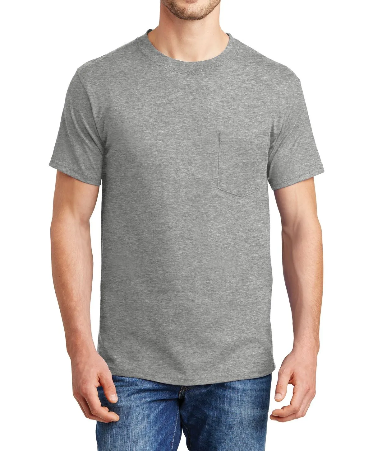 JustBlanks Men's Short Sleeve Performance Pocket Tee SoftenedTexturedWeave Chic Outfit