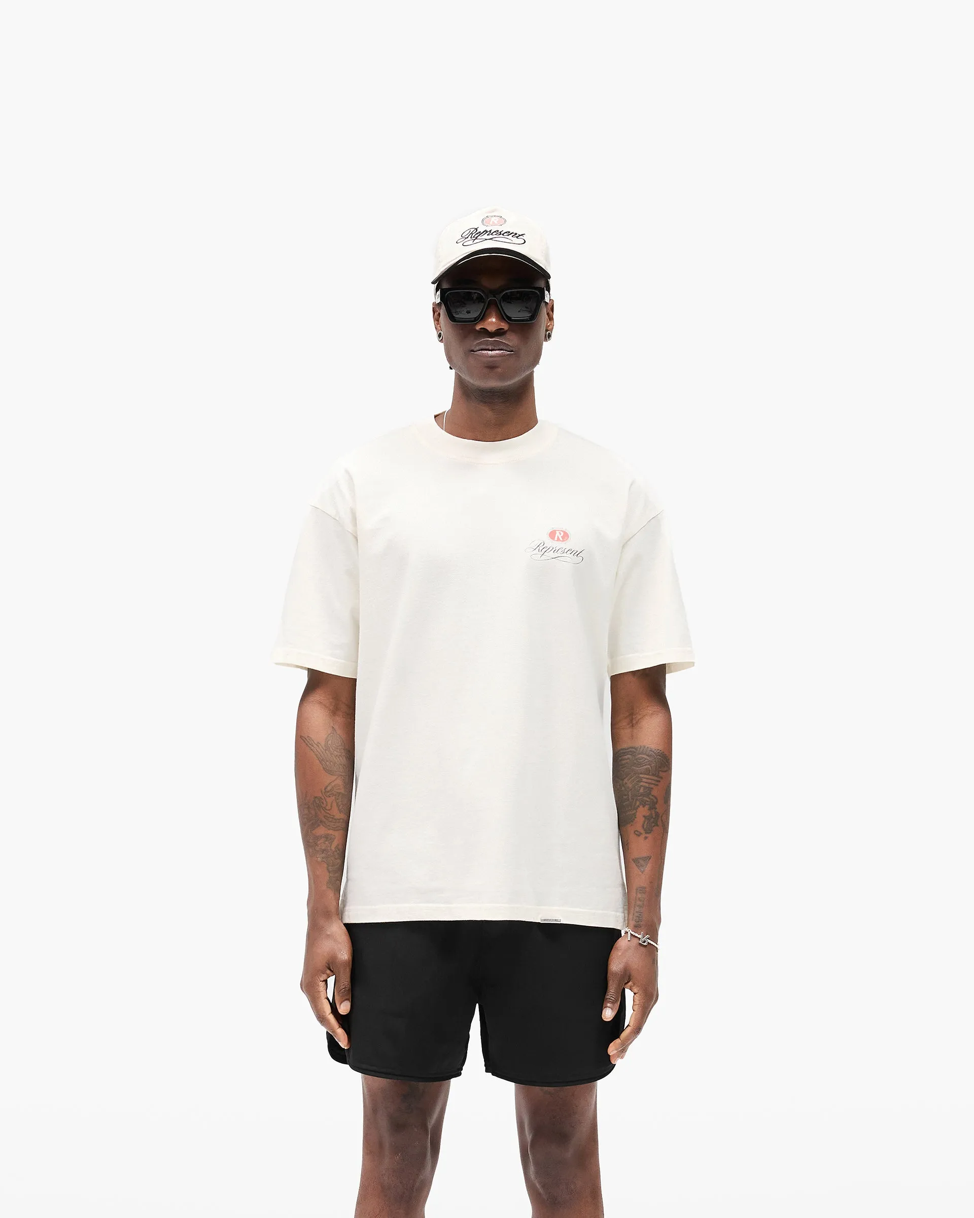 Perfect for Workouts Vintage Style Grand Vintage Hand Drawn T-Shirt - Aged White