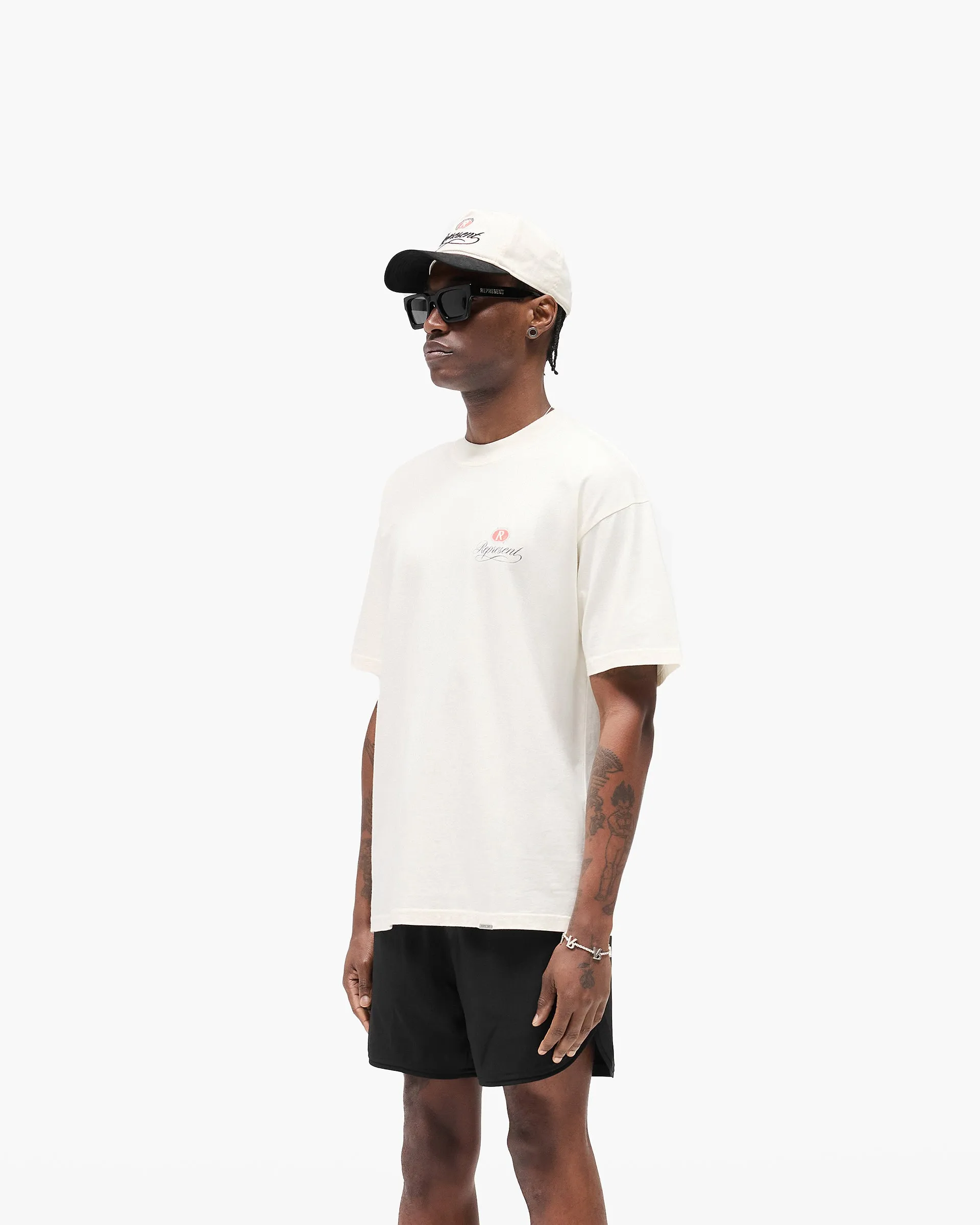 Grand Vintage Hand Drawn T-Shirt - Aged White On-the-Go Comfort