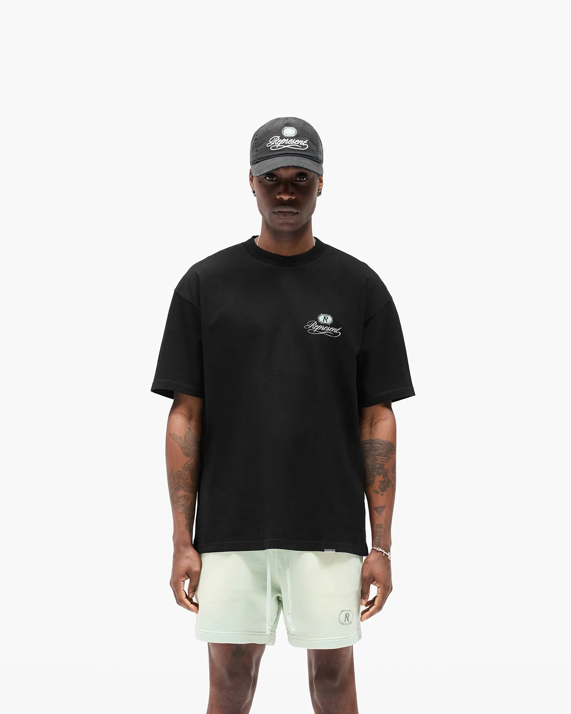 Effortless Comfort Design Grand Vintage Hand Drawn T-Shirt - Jet Black