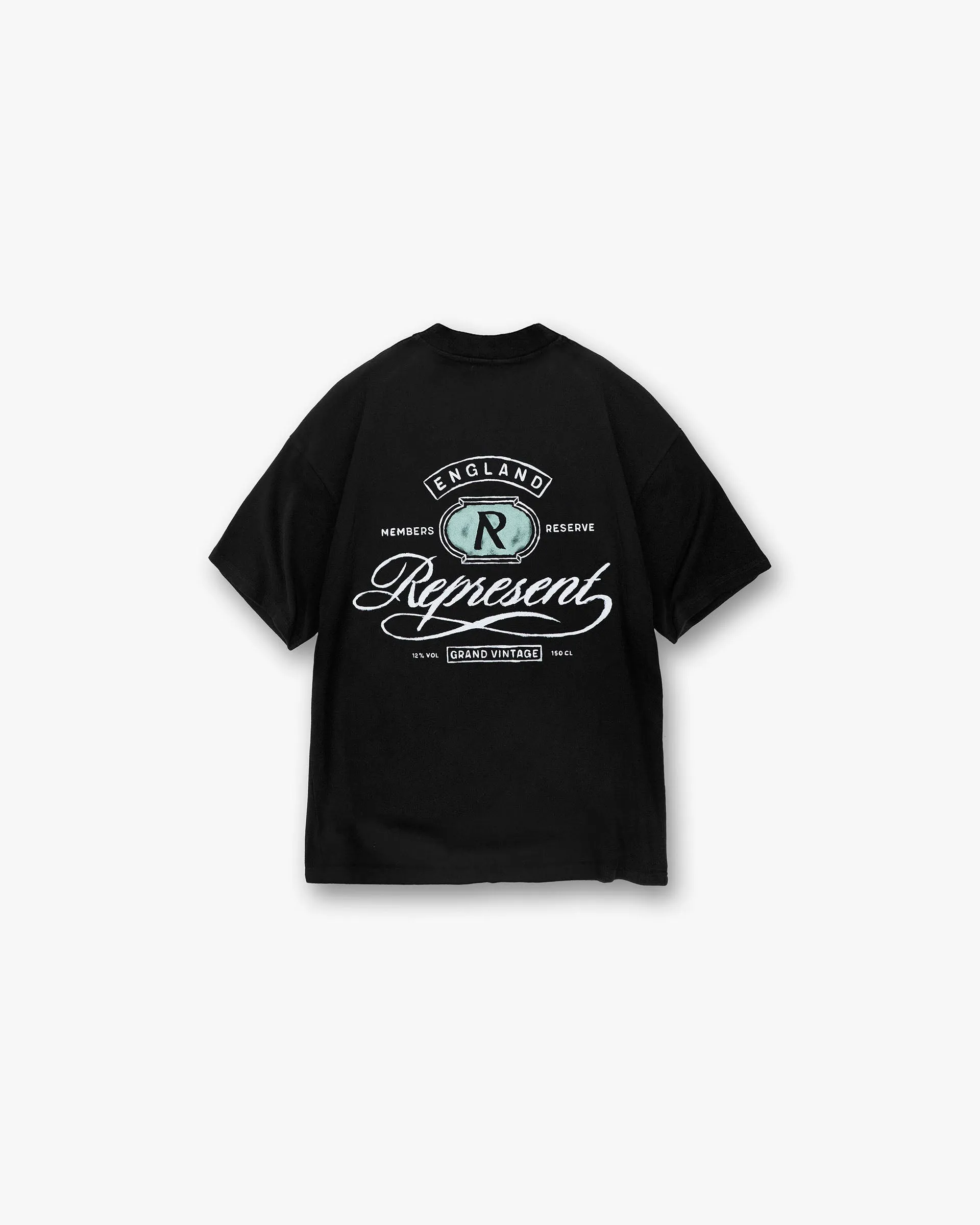 Grand Vintage Hand Drawn T-Shirt - Jet Black ZeroDistressFinish AntiPillingTreatment