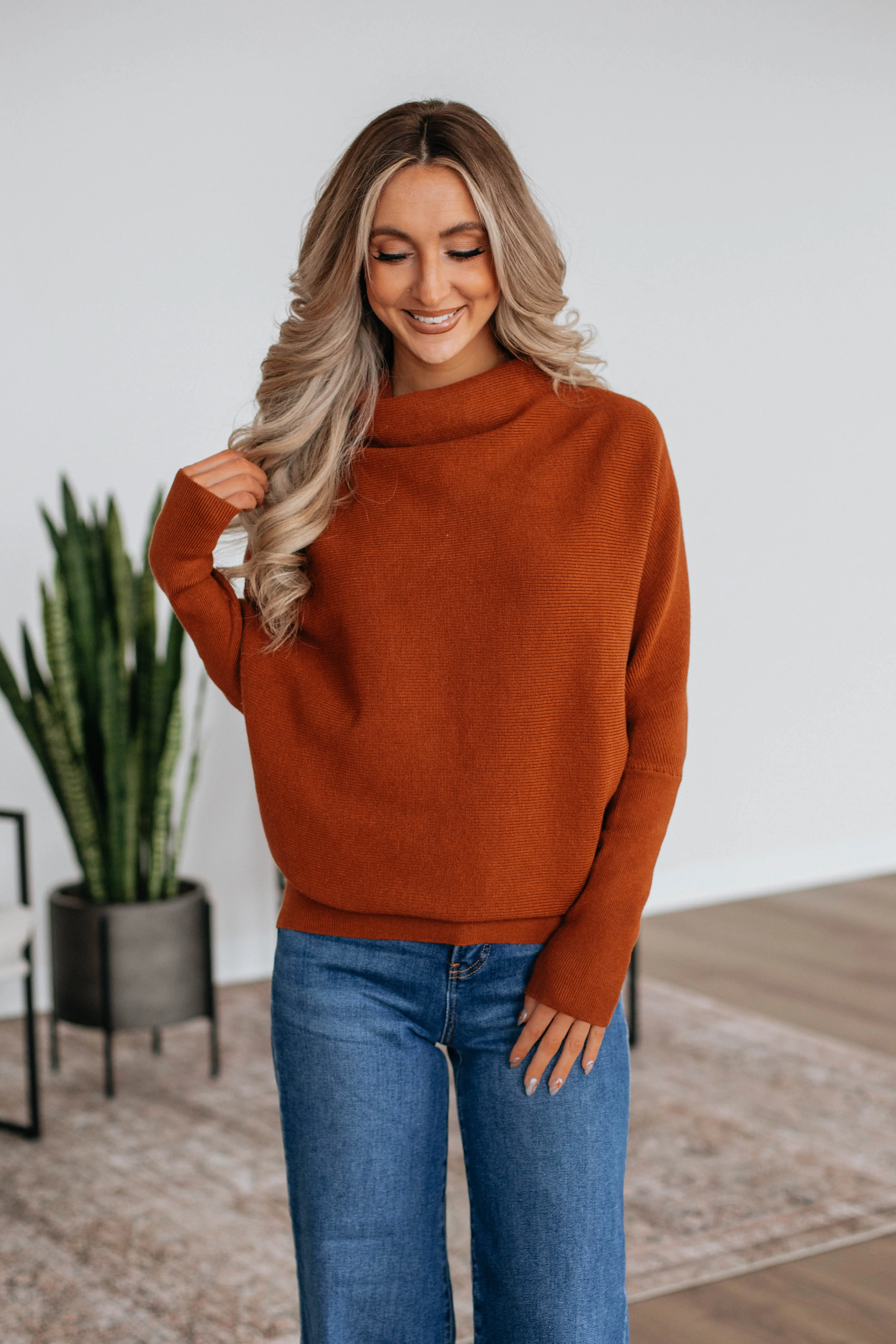 Gretchen Dolman Sweater - Camel Daily Layer Modern Comfort