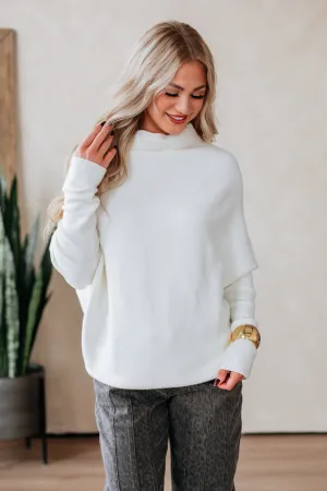 Biodegradable material Seasonal Comforted Gretchen Dolman Sweater - Cream