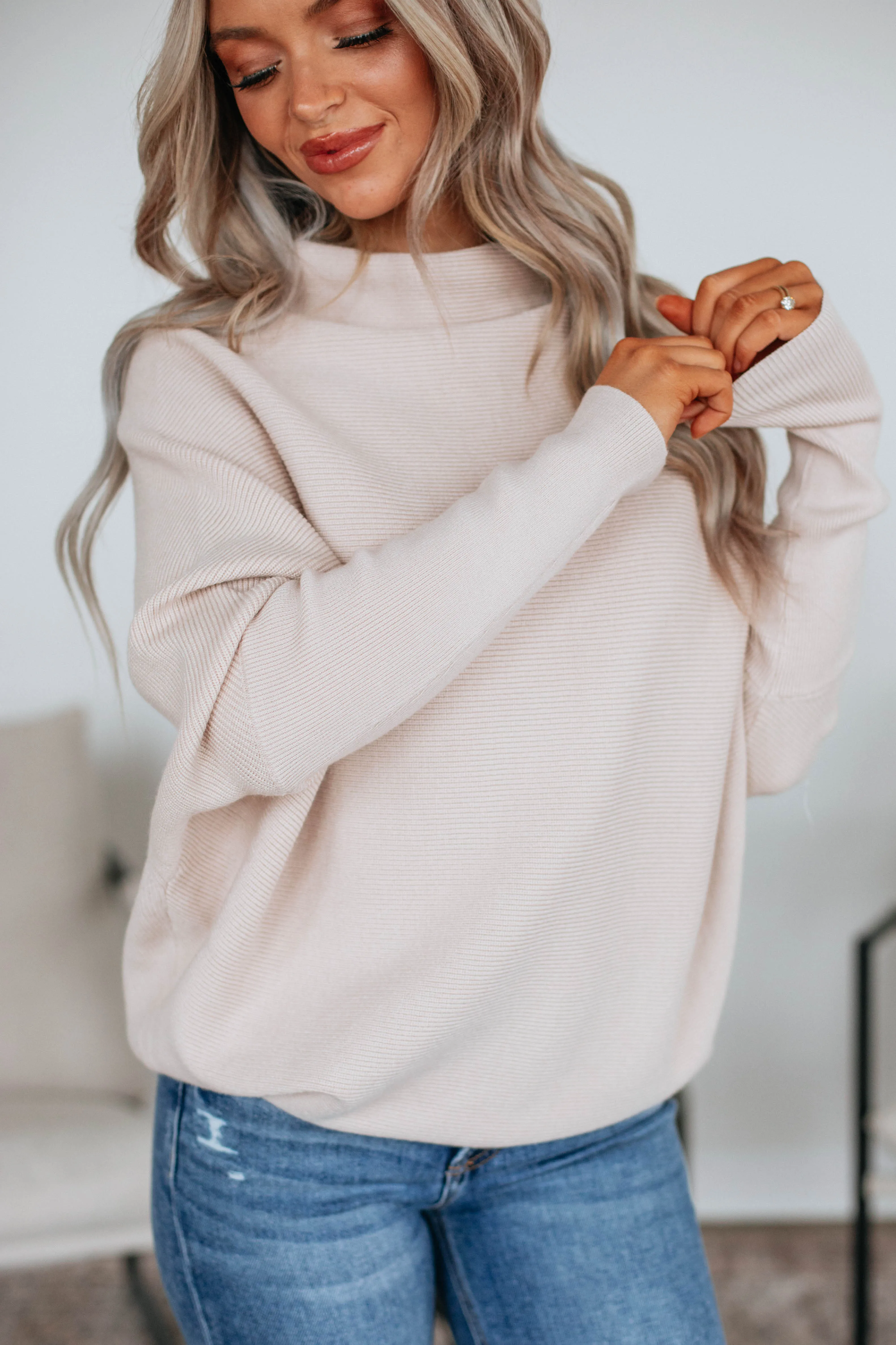 Gretchen Dolman Sweater - Natural QuickDry Technology