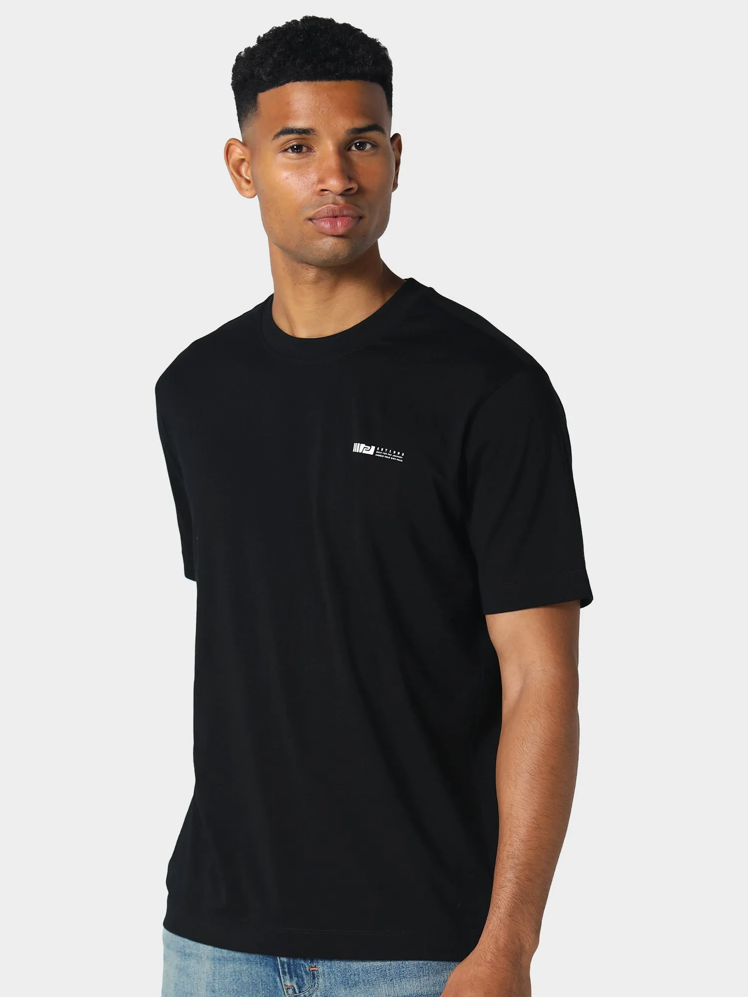 Hall Black T-Shirt Minimal Style Trend back to school