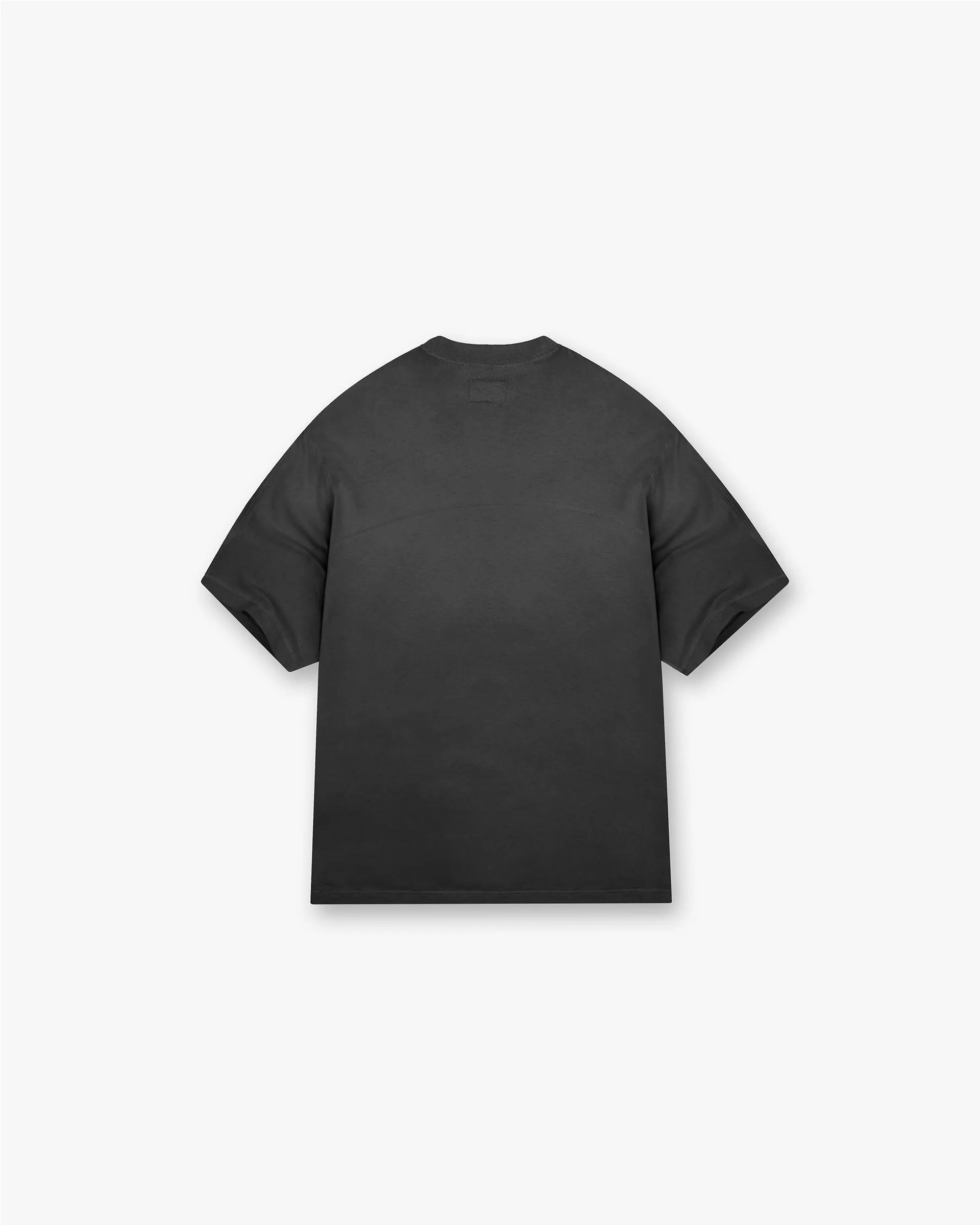 Comfortable Shape easygoing look Stepped Hem T-Shirt - Stained Black