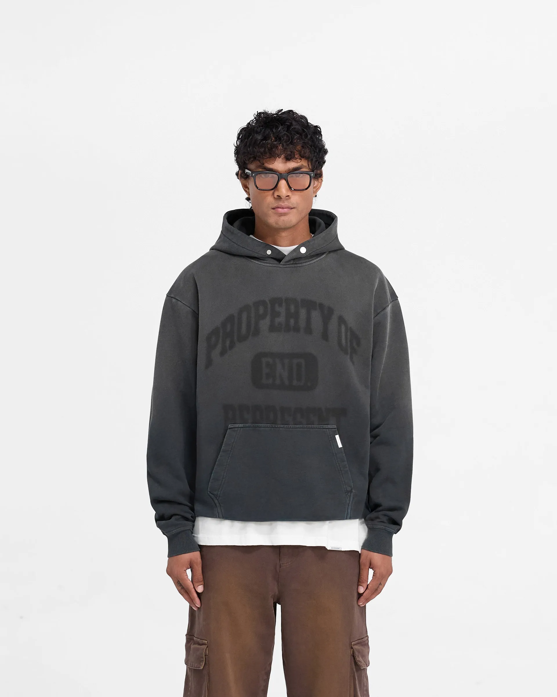 appropriate for sunny days Everyday Look Represent X End Property Of Hoodie - Stained Black