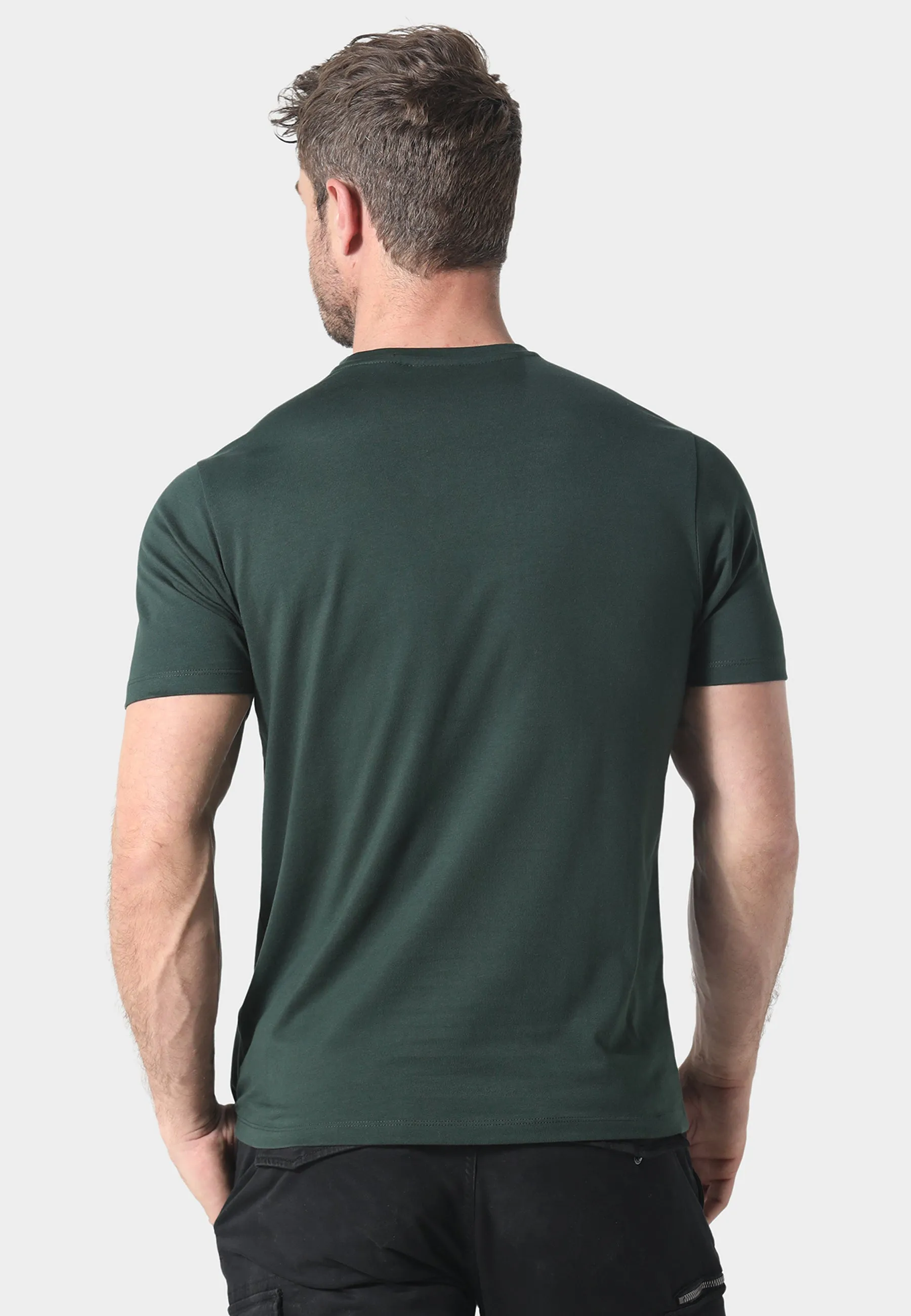 Comfortable Shape Sleek Stretch Hedley Forest Green T-Shirt
