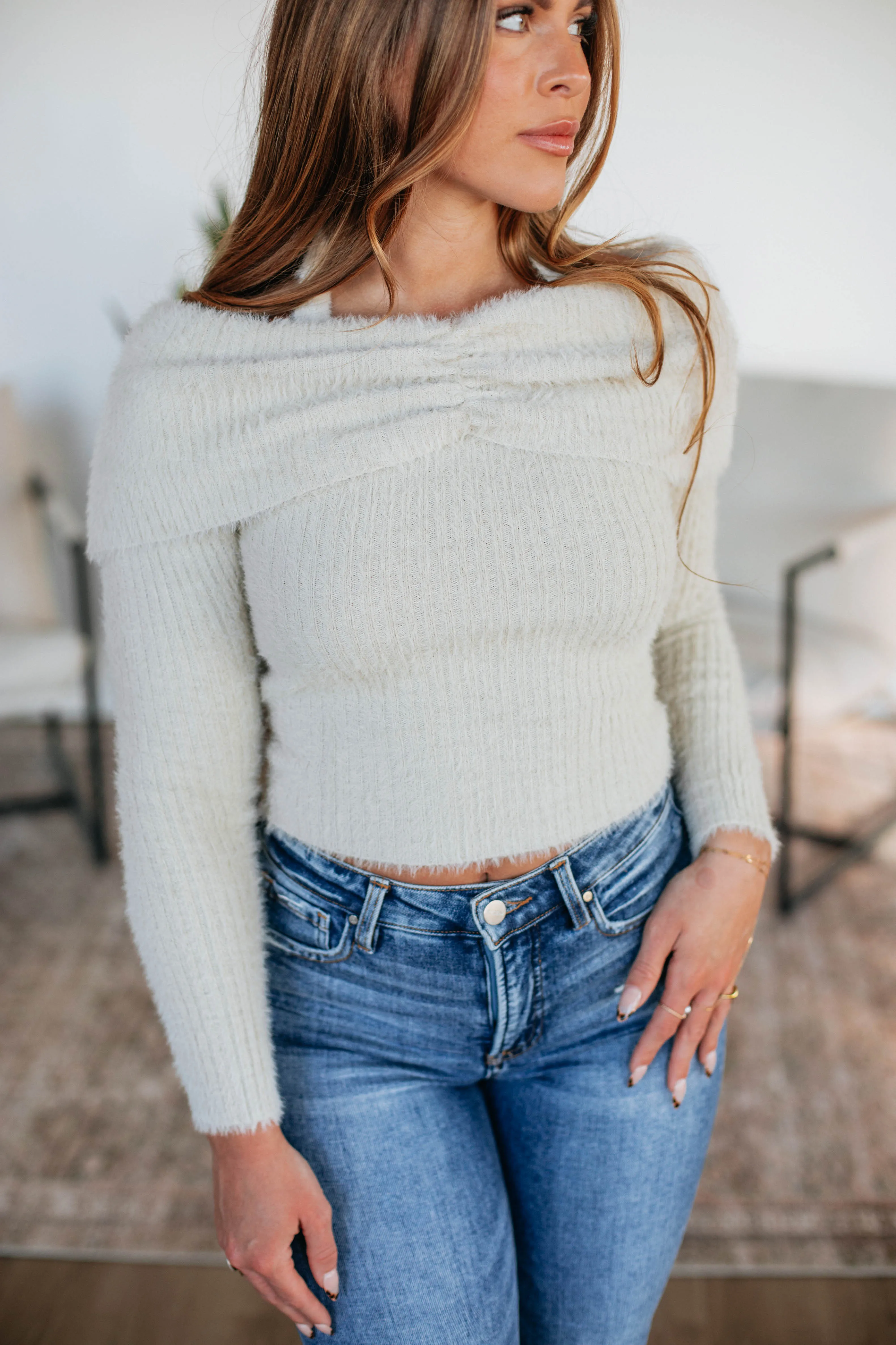 Mirabella Sweater - Ecru Garment Dye Process