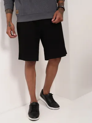 Men's Black Relaxed Fit Shorts Cargo Pockets