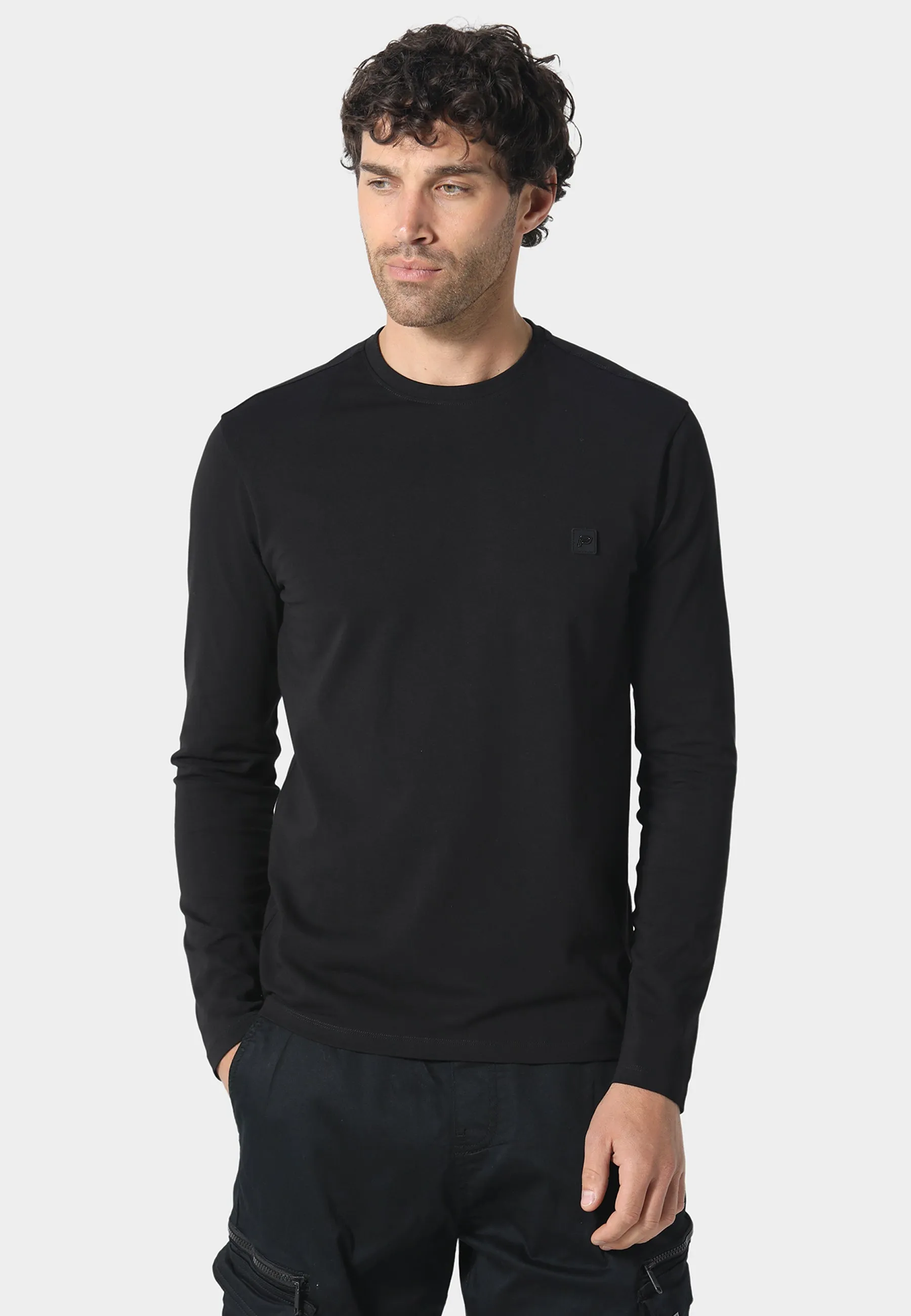 Reinforced Collar Highgate Black T-Shirt