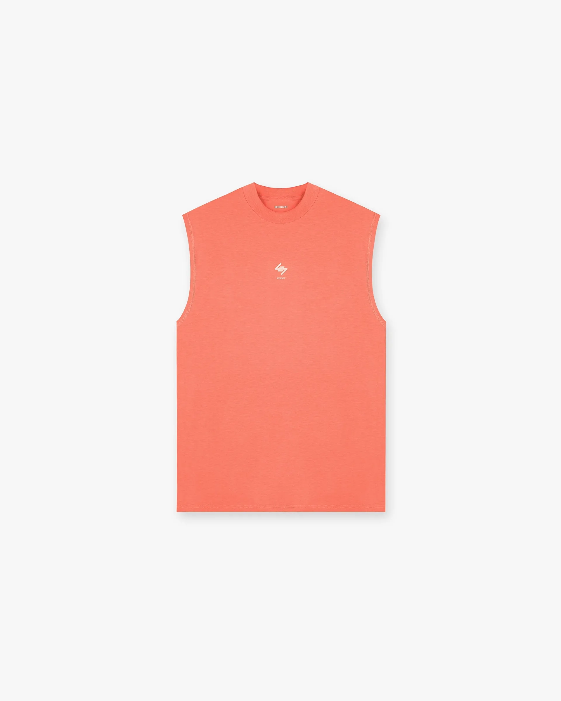 Denim combination 247 Oversized Tank - Coral