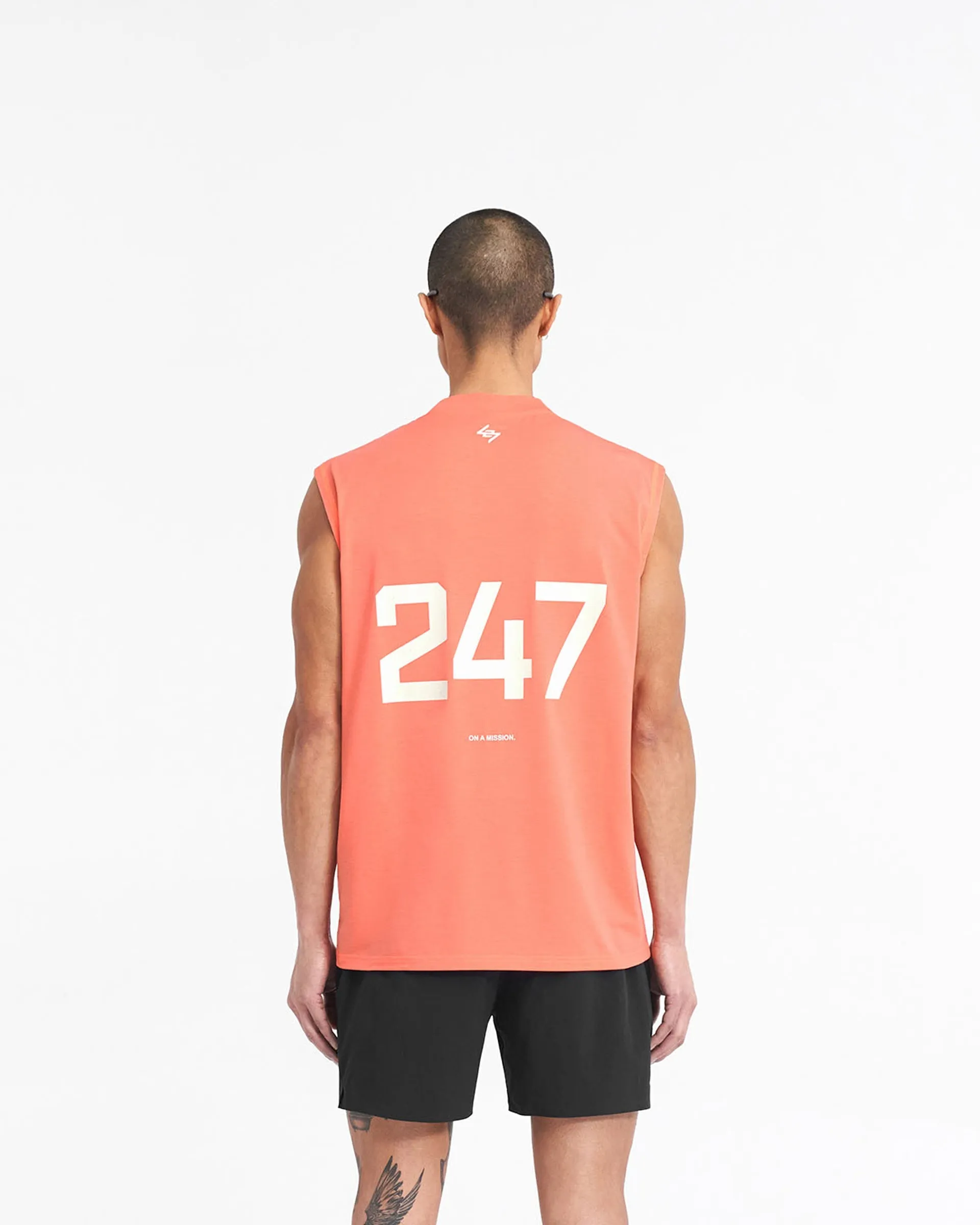 Anti Shrinkage Treatment Anti-pilling 247 Oversized Tank - Coral