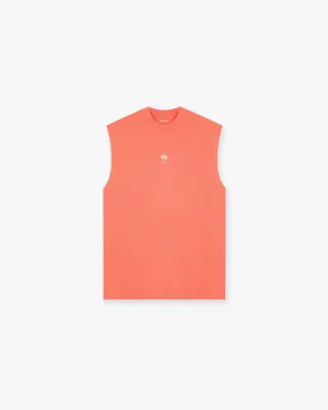 Denim combination 247 Oversized Tank - Coral