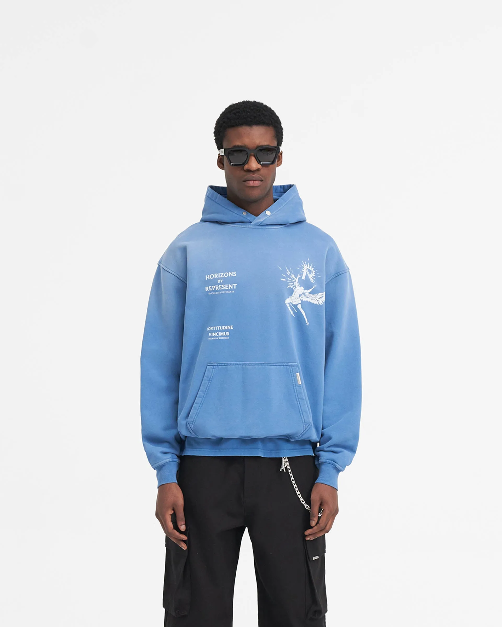 Icarus Hoodie - Sky Blue Stretchy product linen breathability