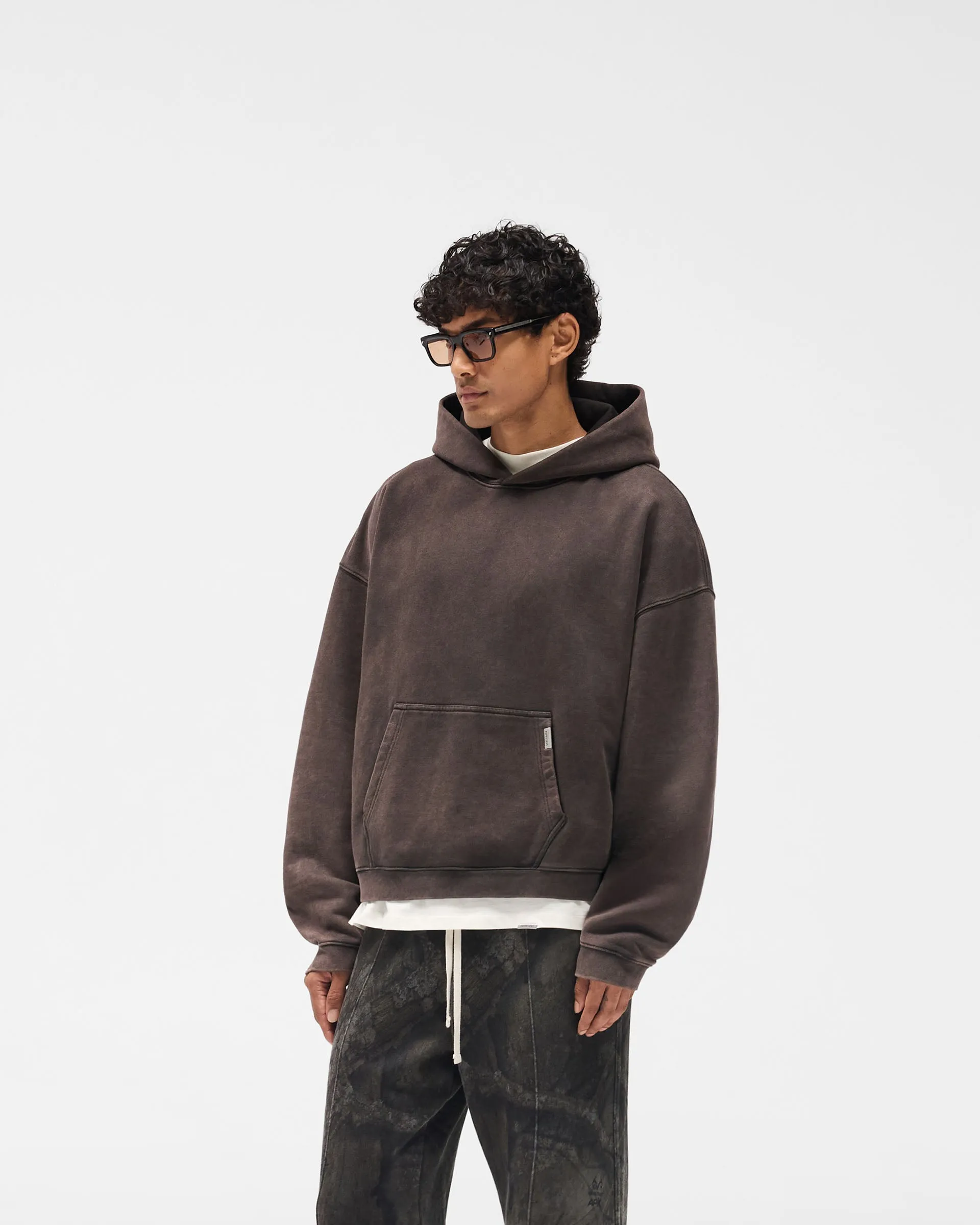Initial Boxy Hoodie - Coffee Graduation wear
