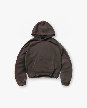 Initial Boxy Hoodie - Coffee Thermal Insulation