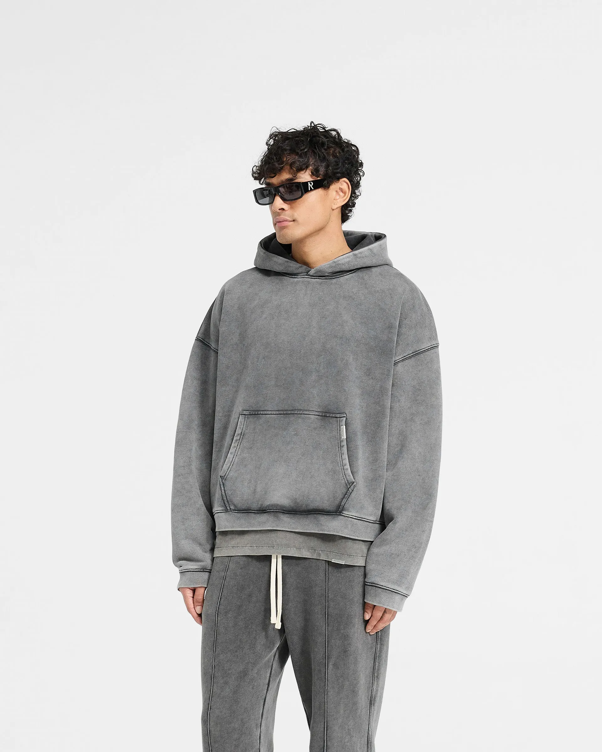 Initial Boxy Hoodie - Vintage Grey Urban Trend