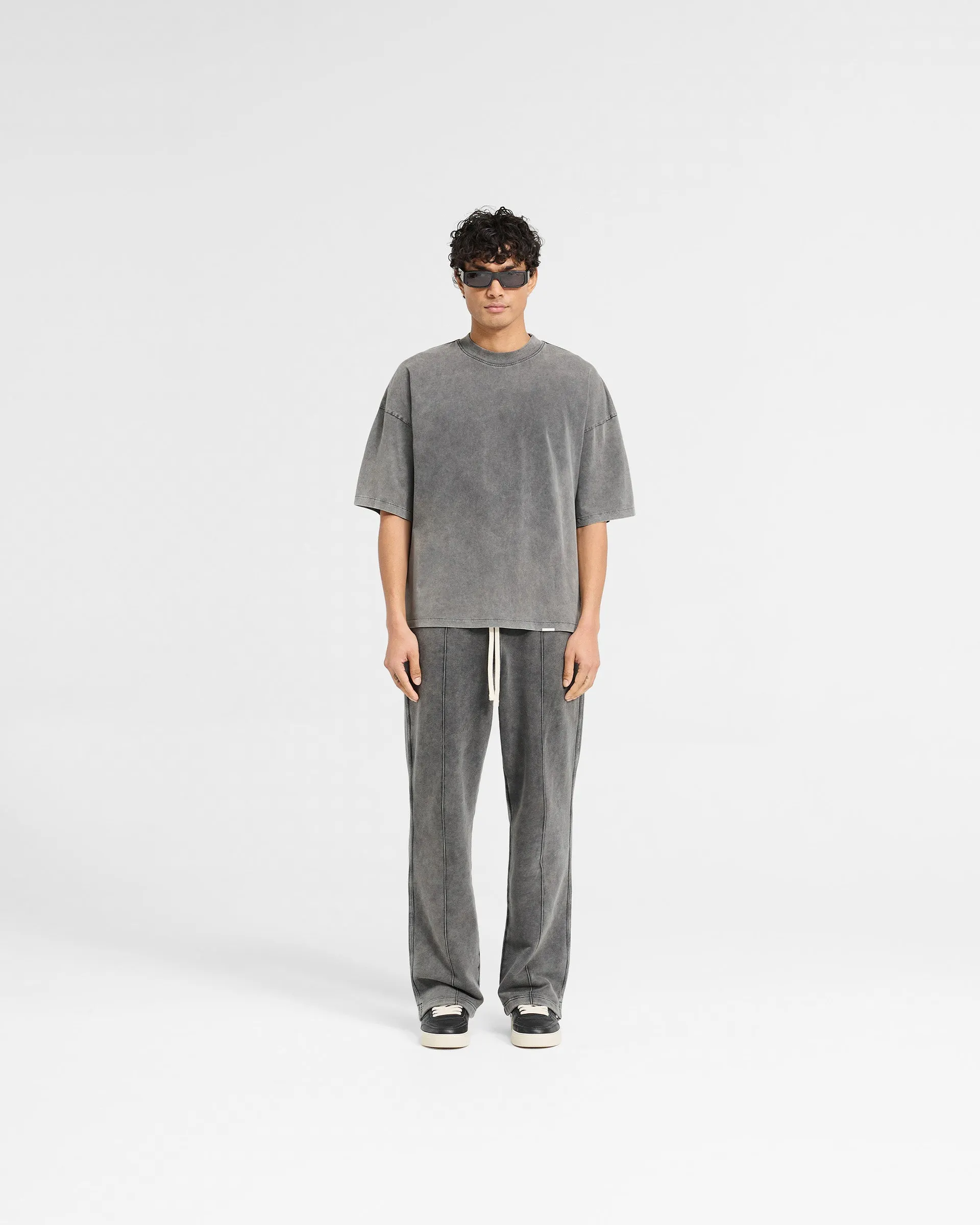 Stylish Everyday Wear Smart Fashion Initial Boxy T-Shirt - Vintage Grey