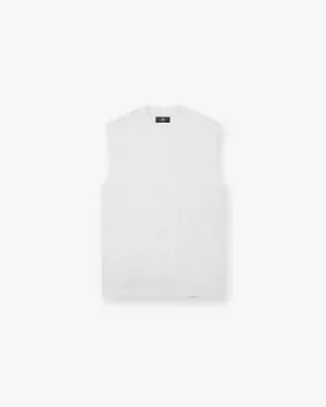 Trendy Layering Initial Boxy Tank - Ice Grey Marl