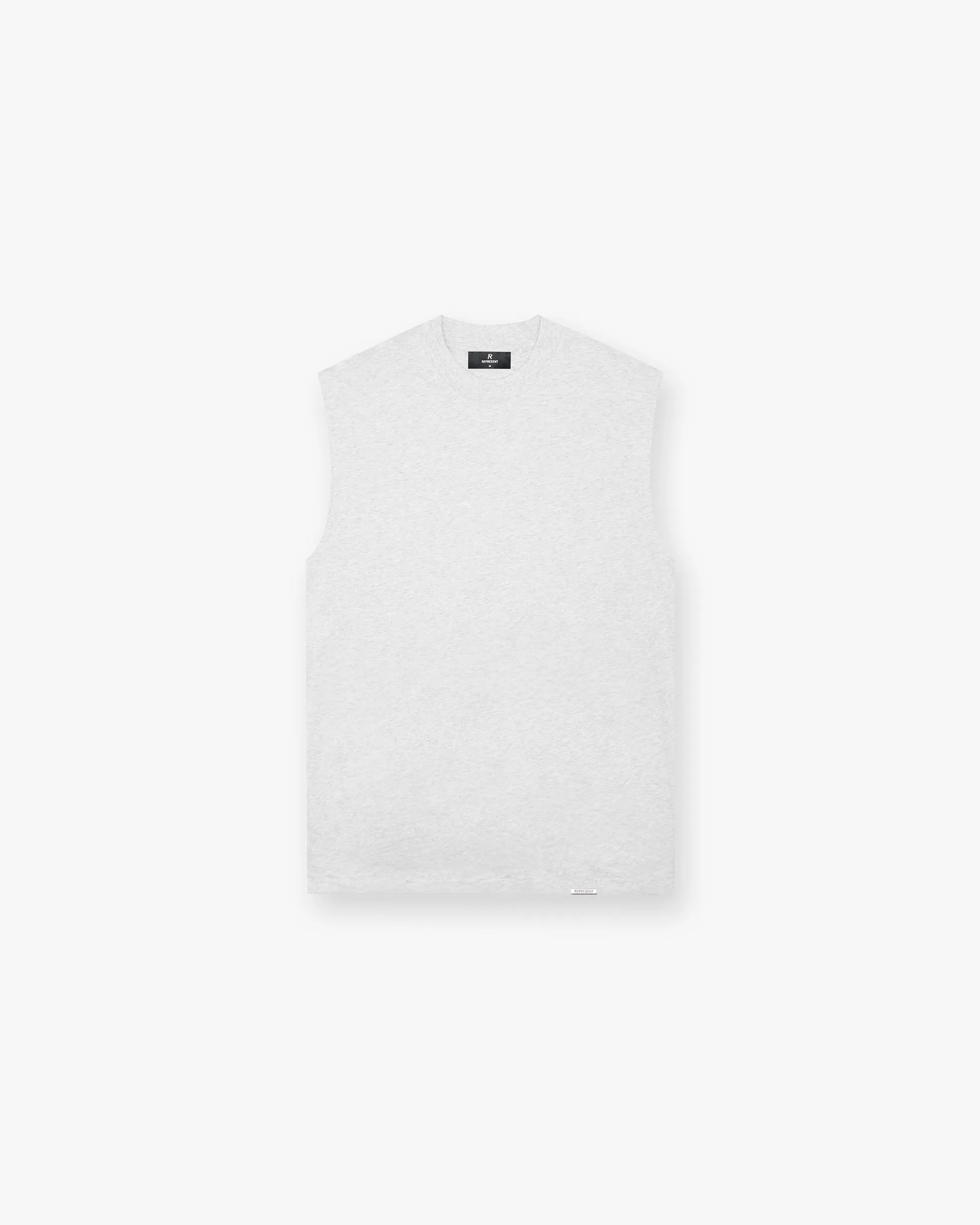 Trendy Layering Initial Boxy Tank - Ice Grey Marl