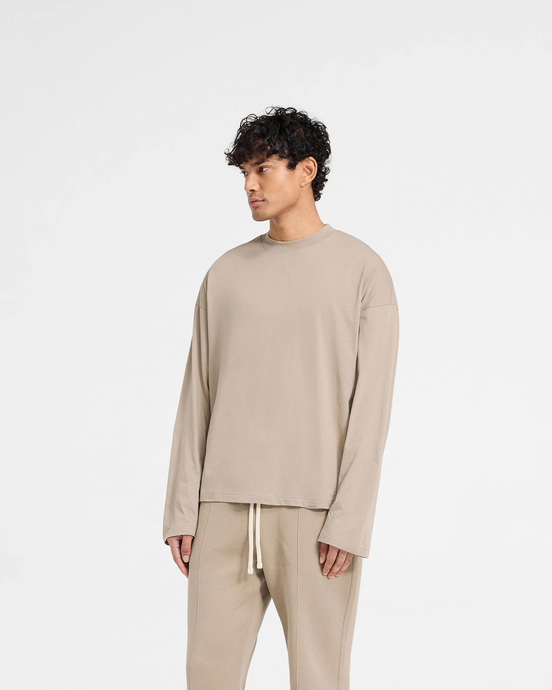 Initial Long Sleeve Open Cuff T-Shirt - Dune Daily Favorite