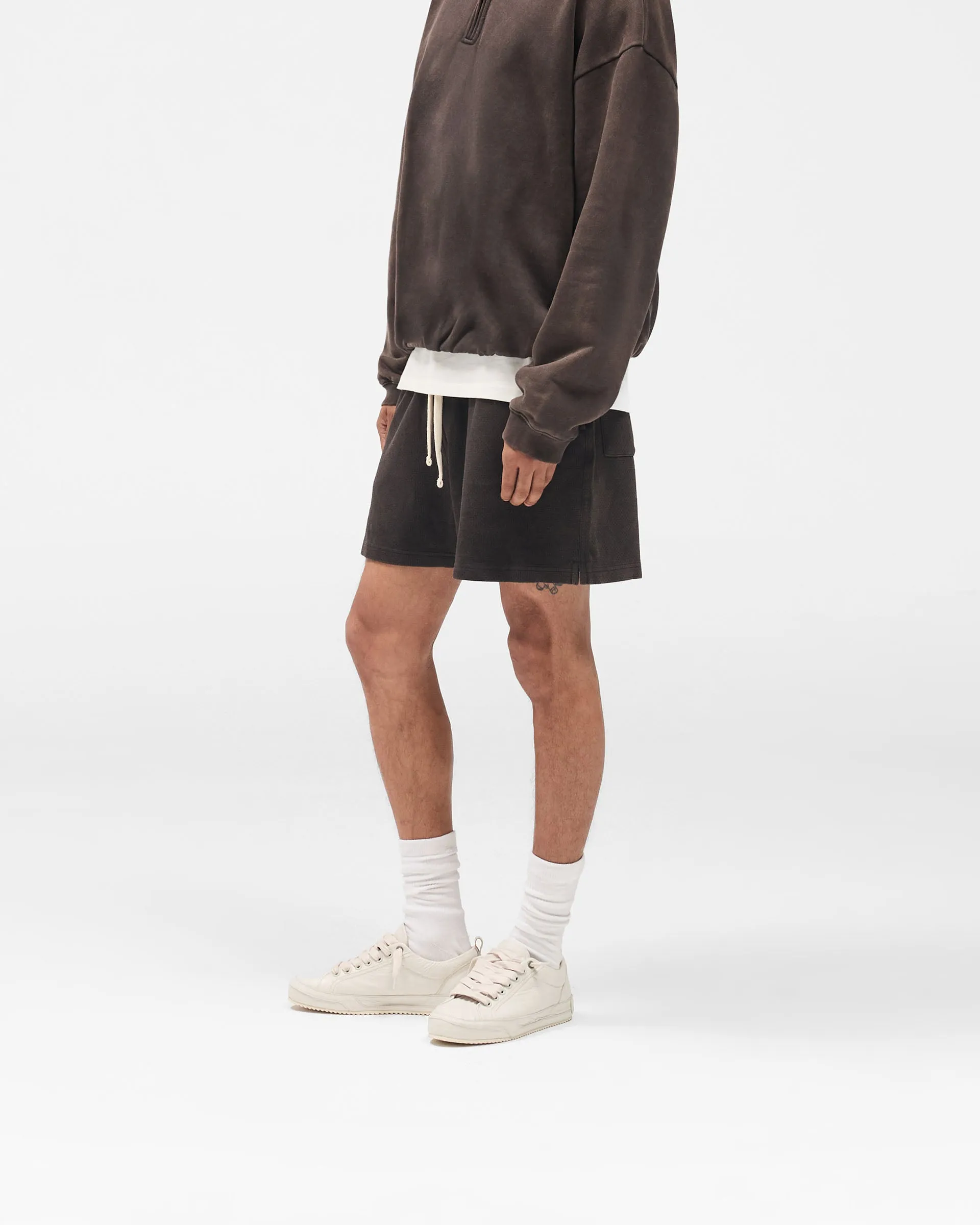 Initial Mesh Shorts - Coffee Comfortable Movement custom-made