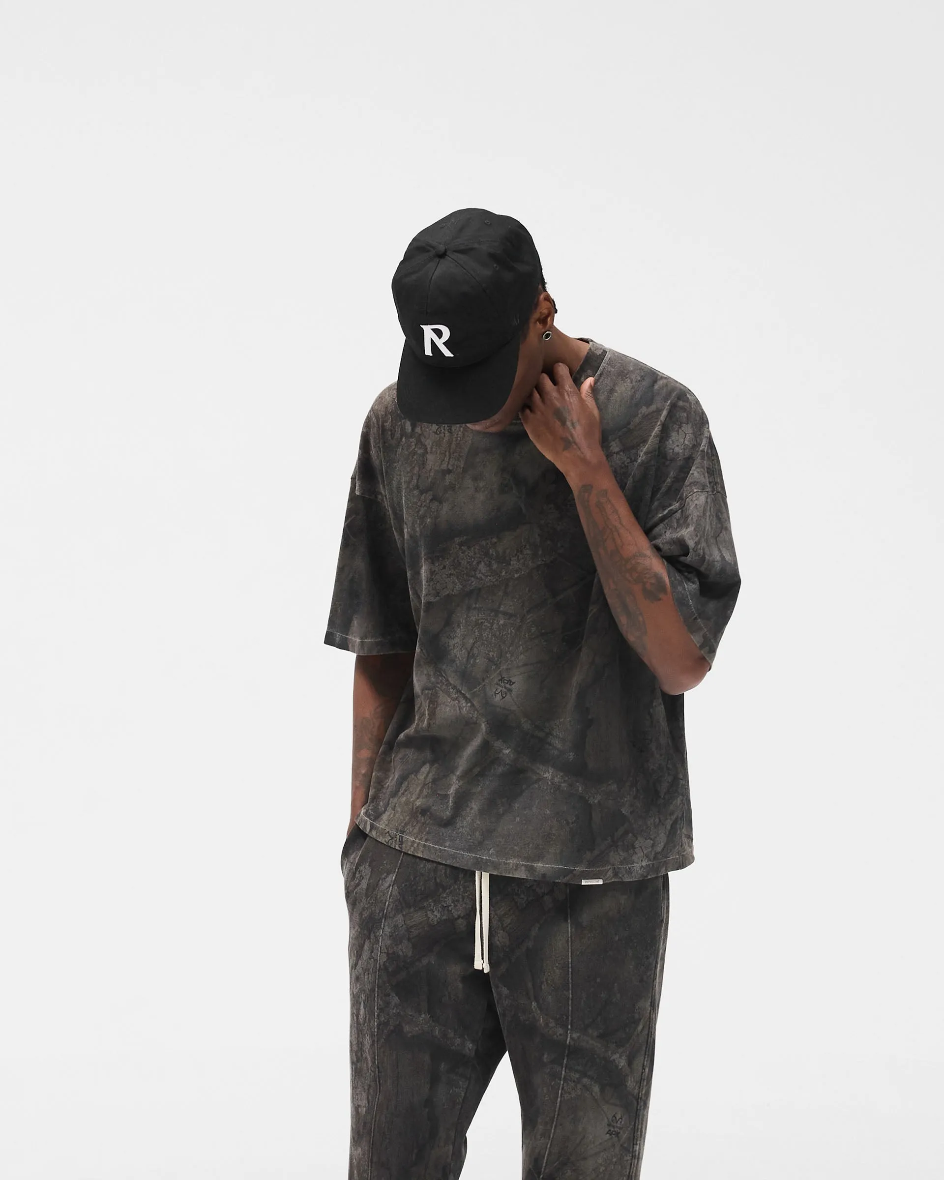 Initial Overdye Realtree? Boxy T-Shirt - Overdyed Black Evergreen