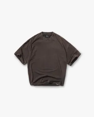 Initial Oversized T-Shirt - Coffee Soft Waistband Fashionable