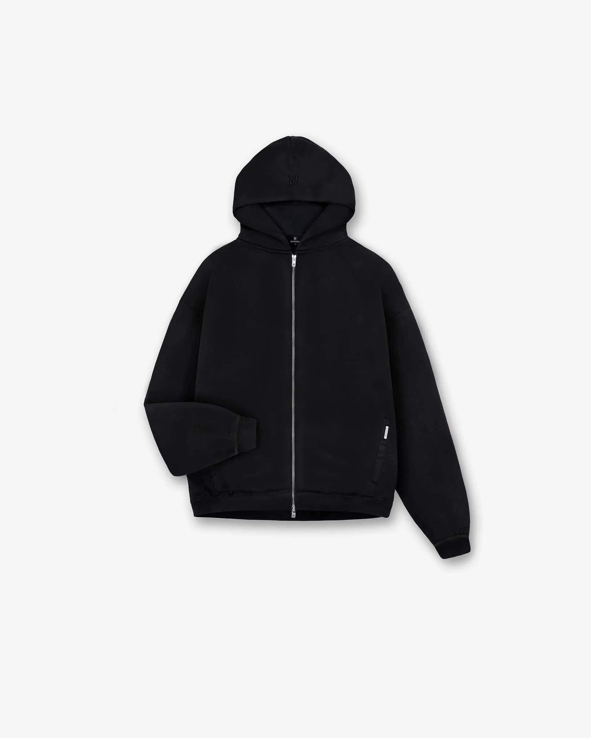 Initial Oversized Zip Hoodie - Black product bow cuteness