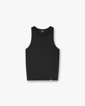 Initial Rib Vest - Black Fresh Trend