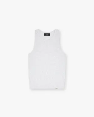 Initial Rib Vest - Ice Grey Marl Flexible Cuff Design