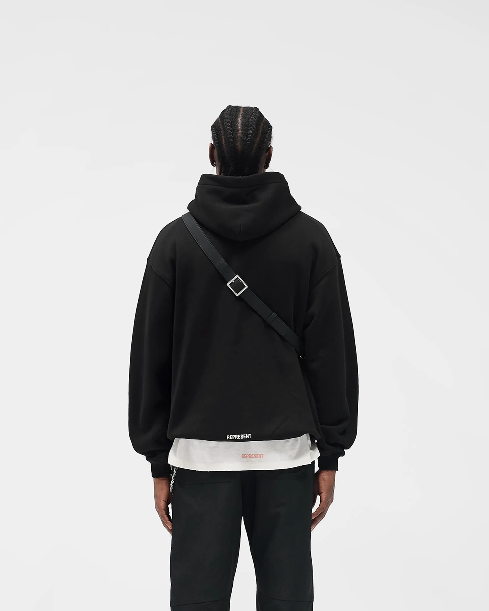 Initial Star Hoodie - Jet Black Essential Minimal