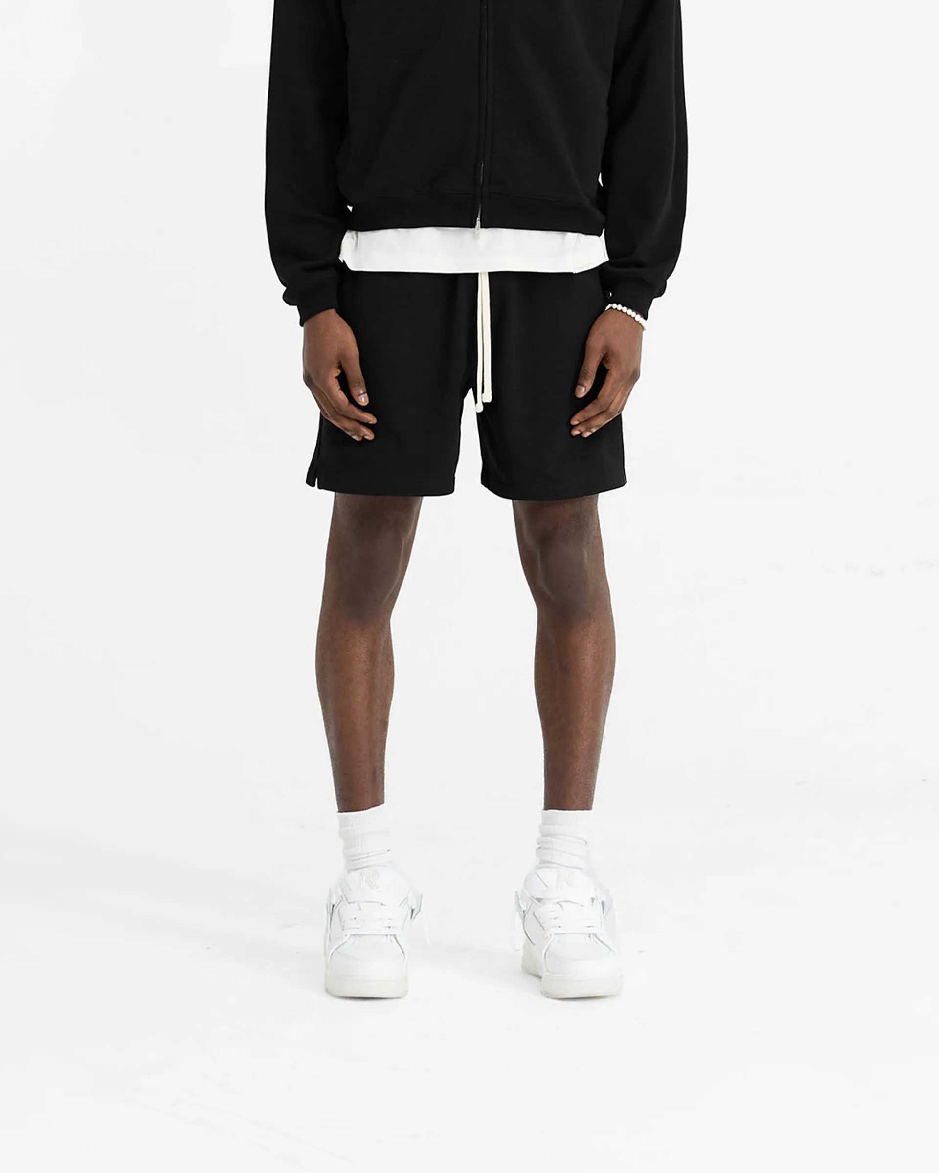 Initial Sweatshorts - Black RecycledPolyester