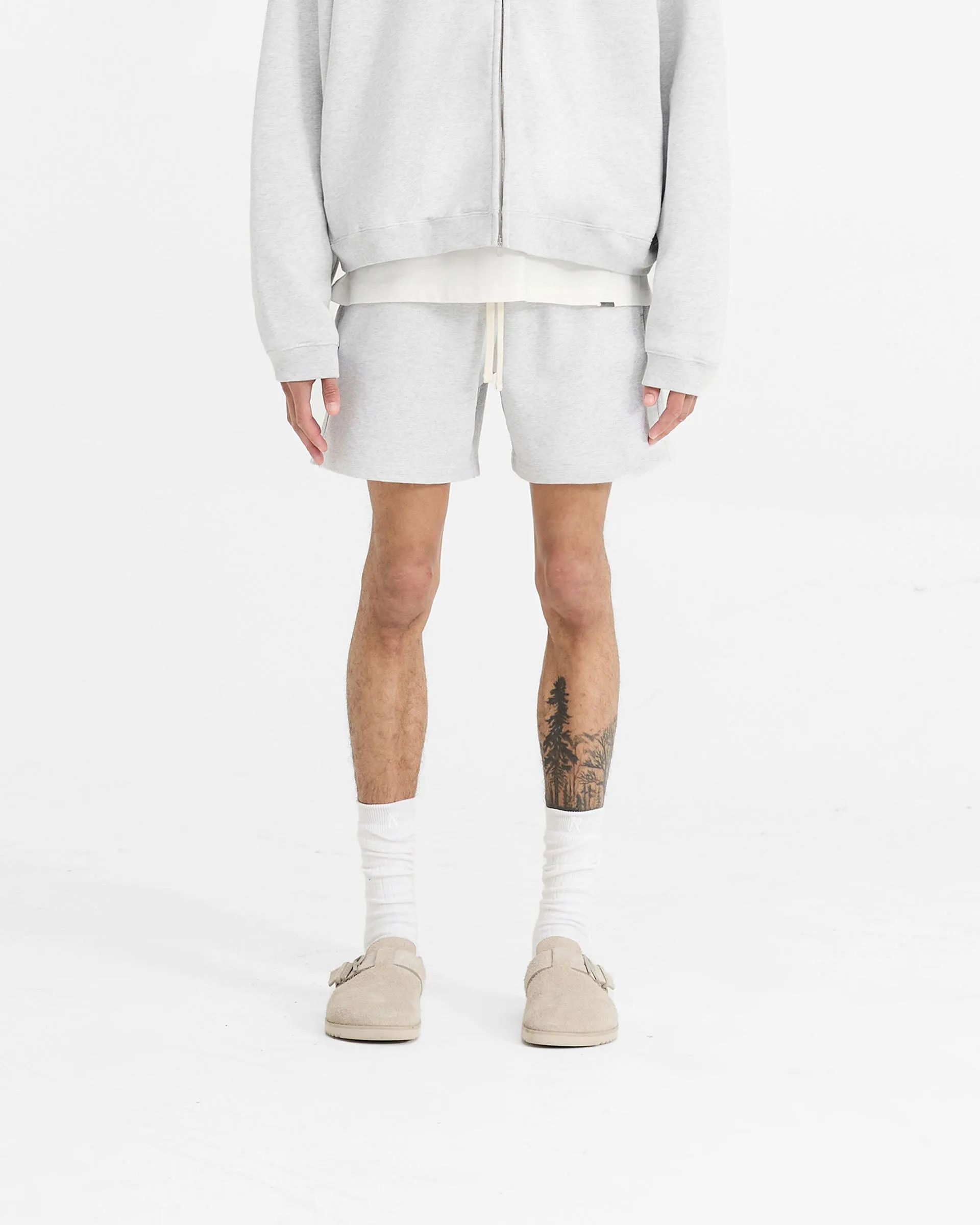 Initial Sweatshorts - Ice Grey Marl Clean Fit Quick Layer Fit