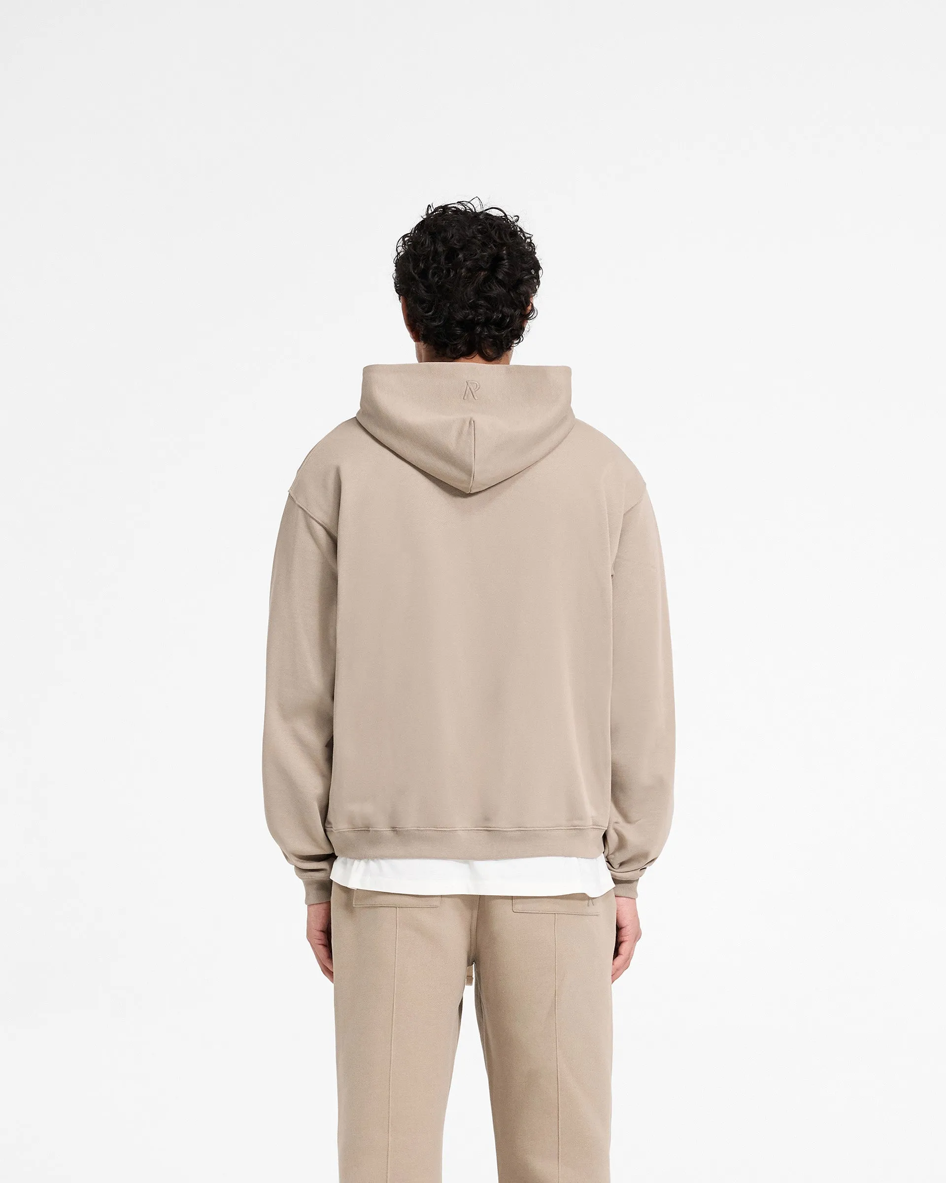 Street Comfort Initial Zip Hoodie - Dune